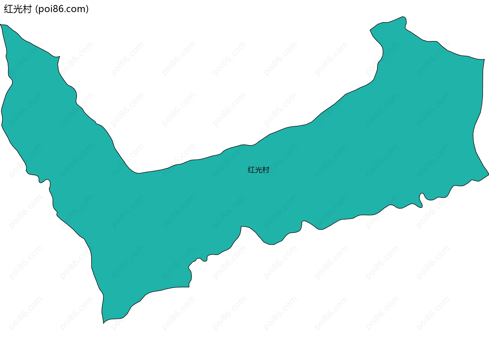 红光村边界地图