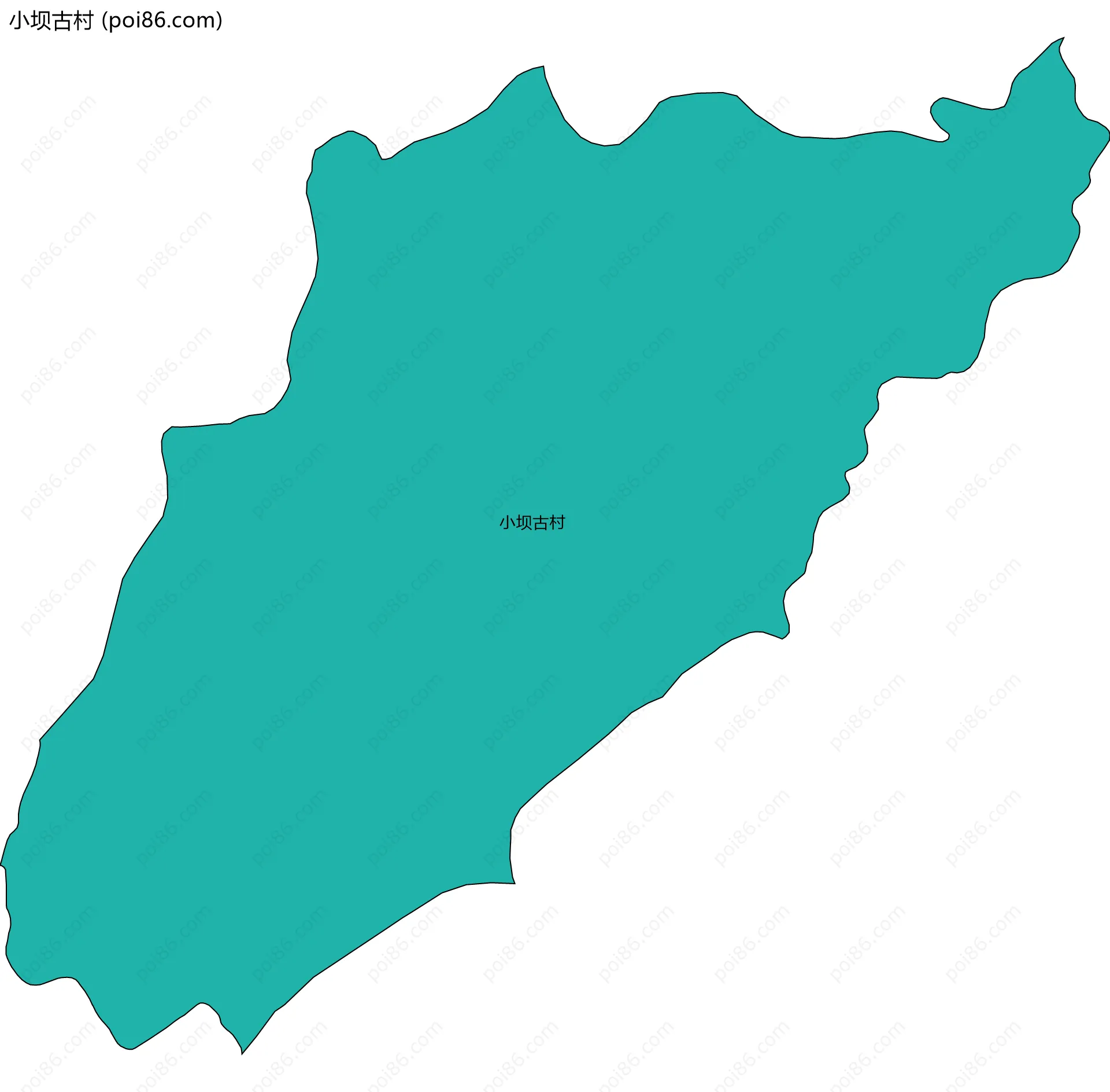 小坝古村边界地图