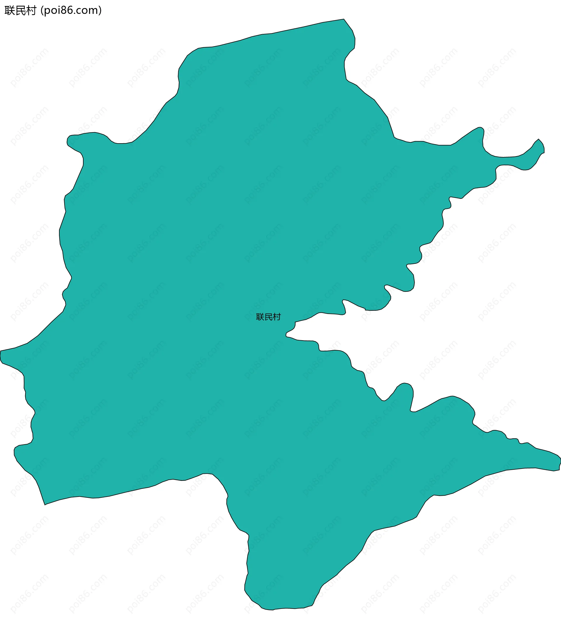 联民村边界地图