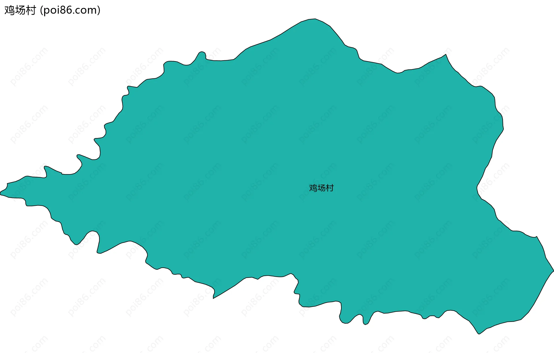 鸡场村边界地图
