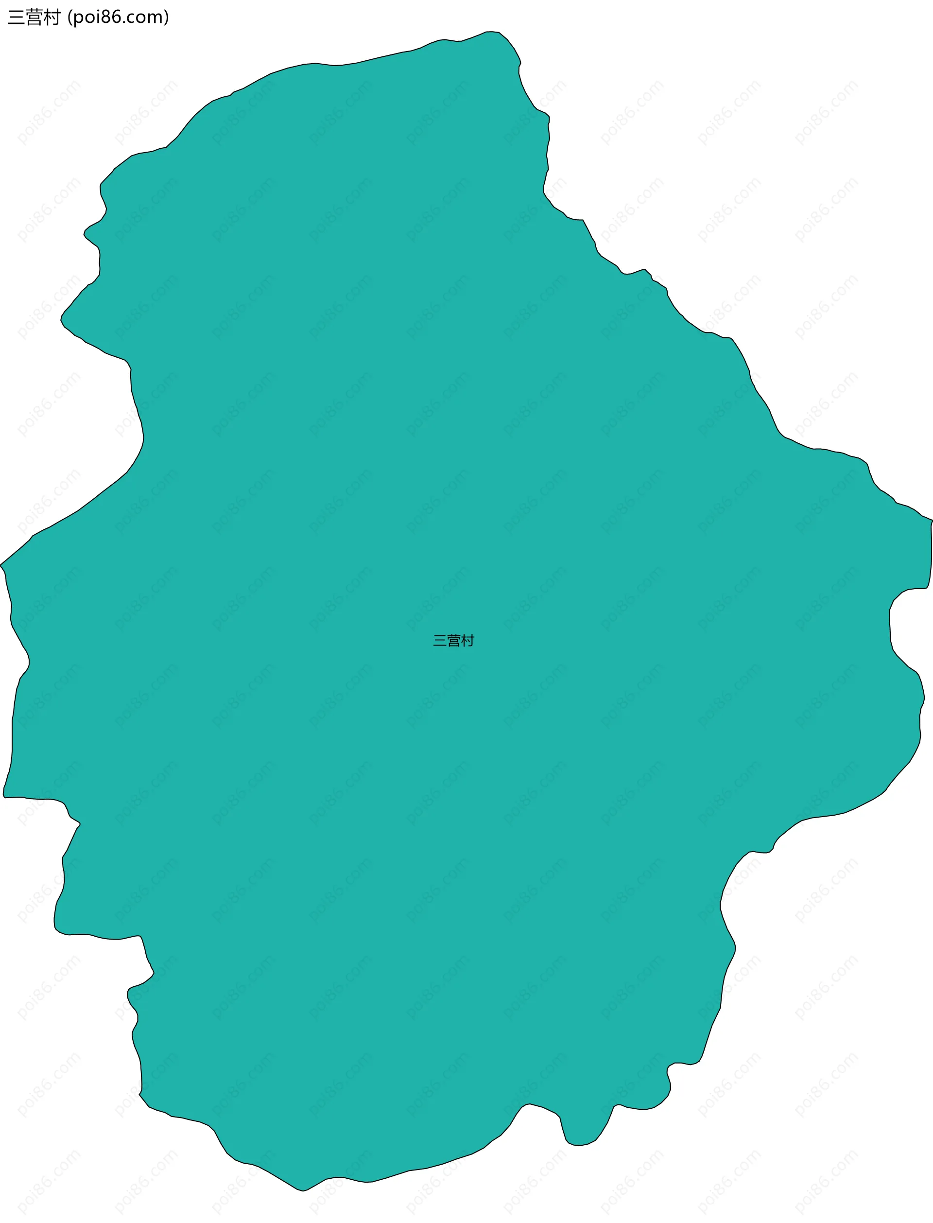 三营村边界地图