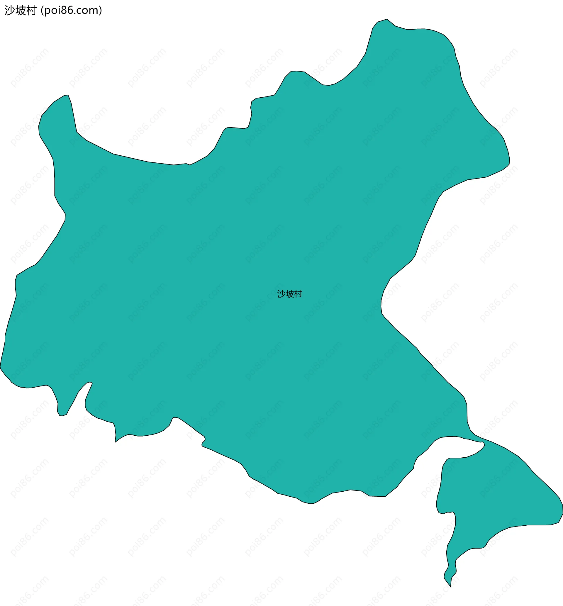 沙坡村边界地图