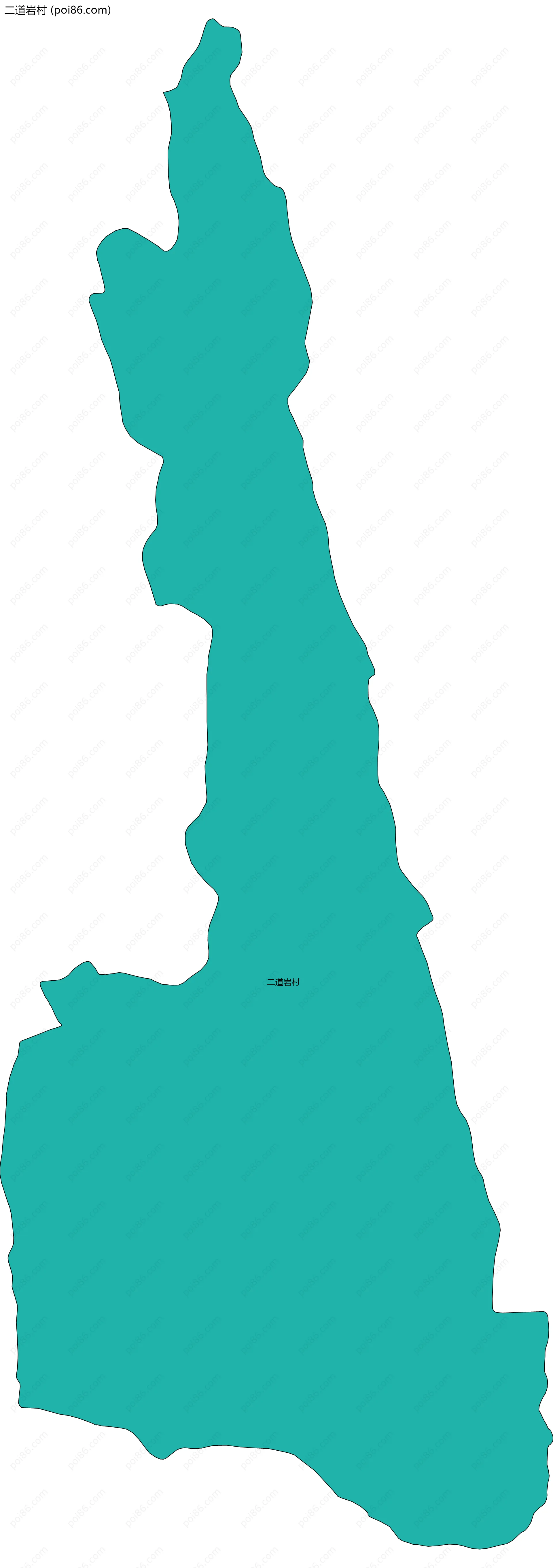 二道岩村边界地图