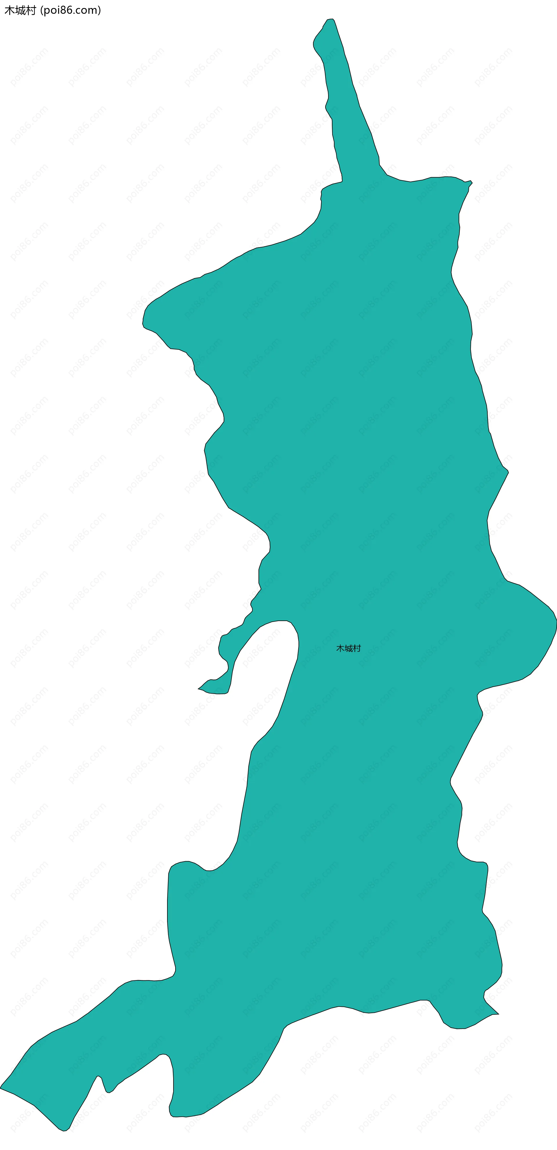木城村边界地图