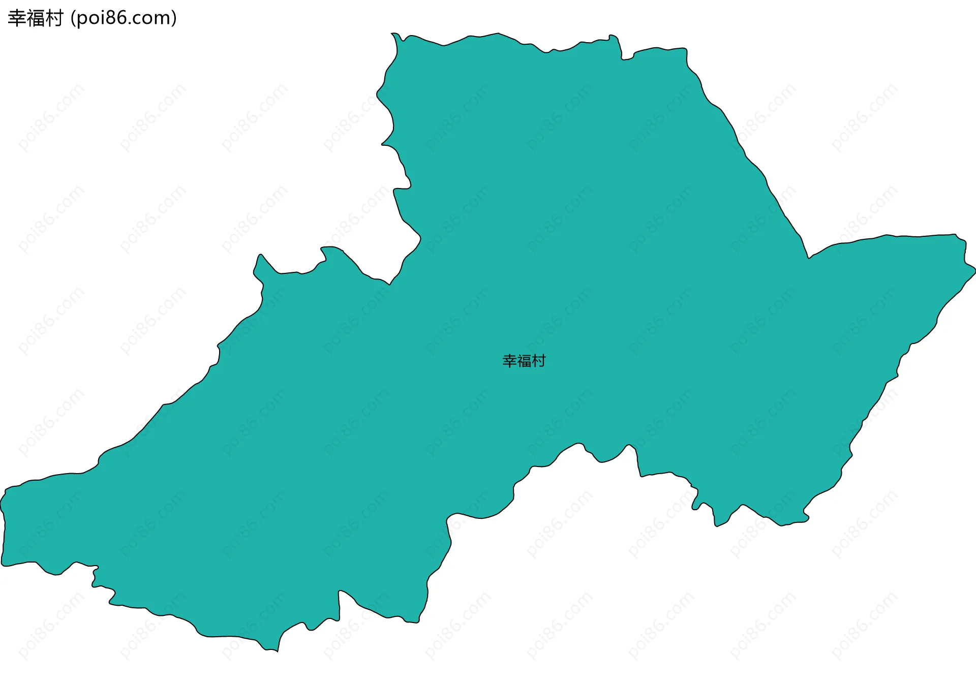 幸福村边界地图