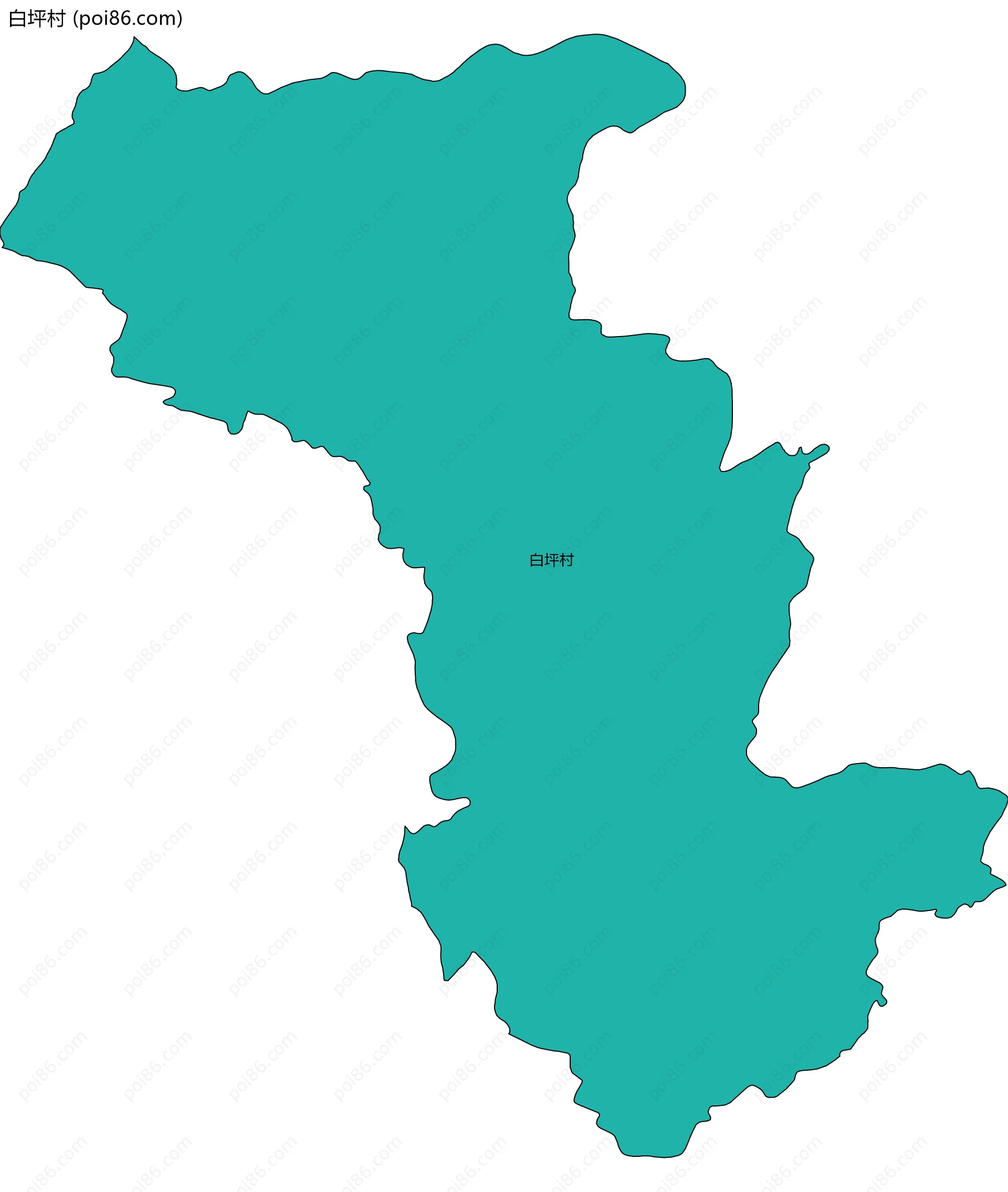 白坪村边界地图