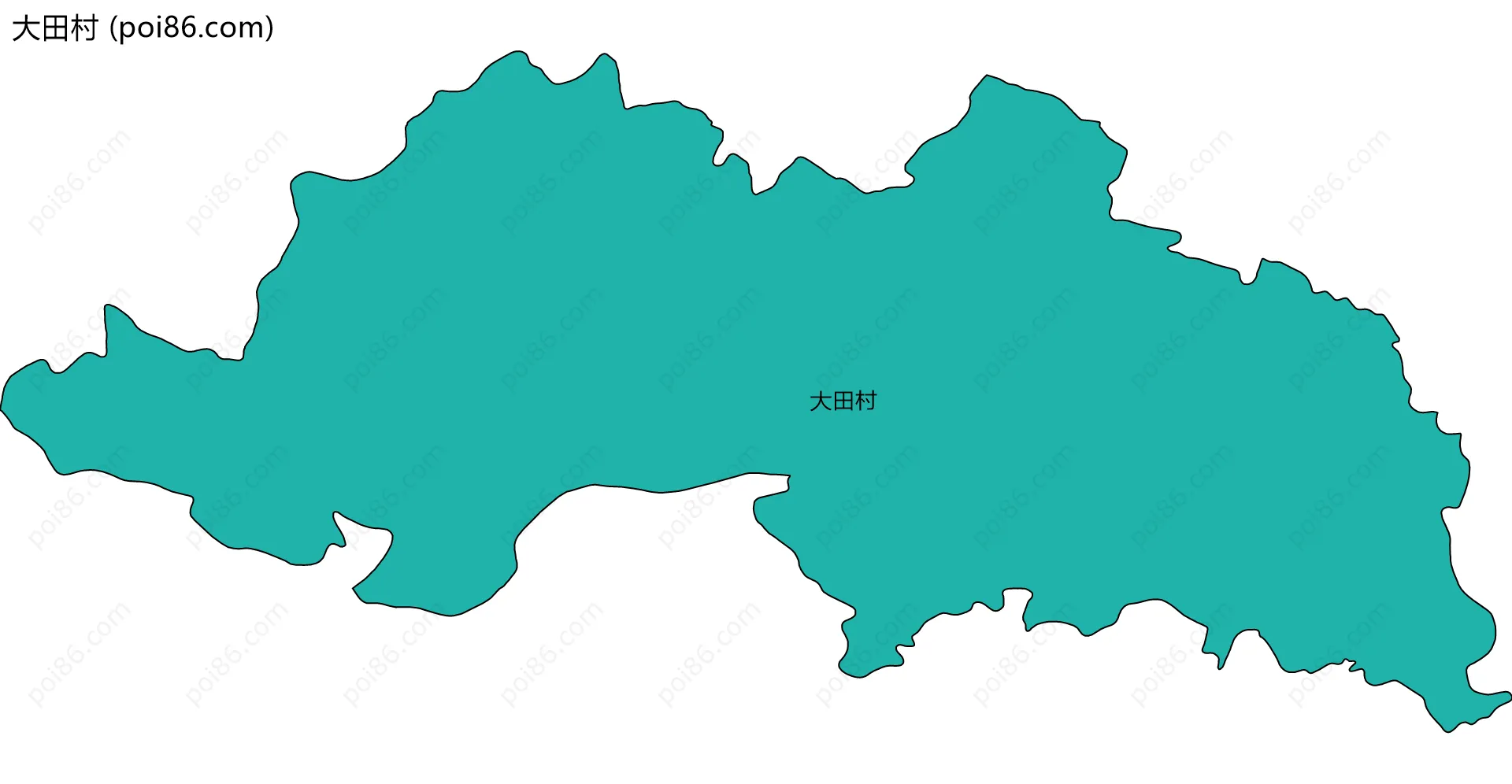 大田村边界地图