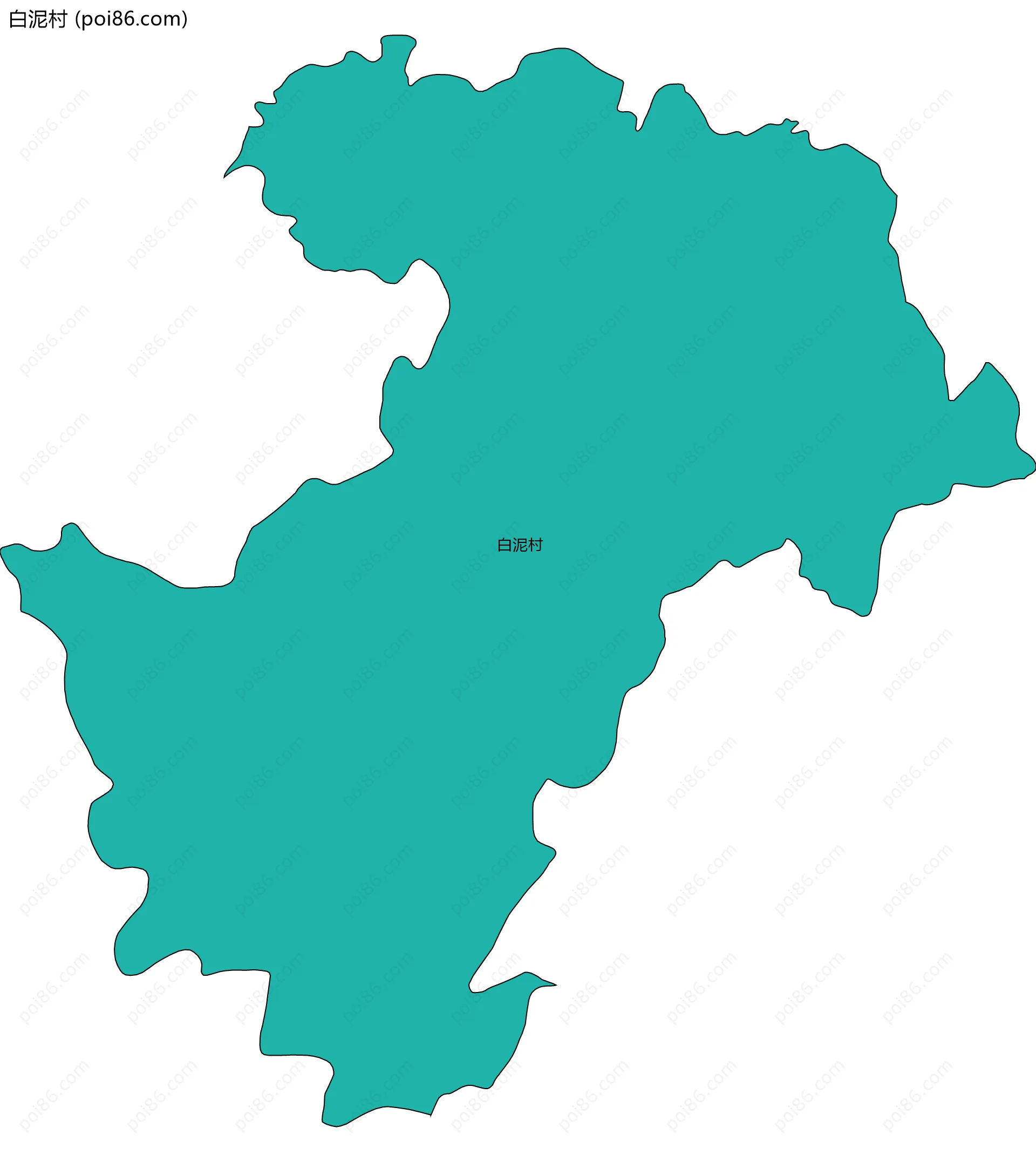 白泥村边界地图