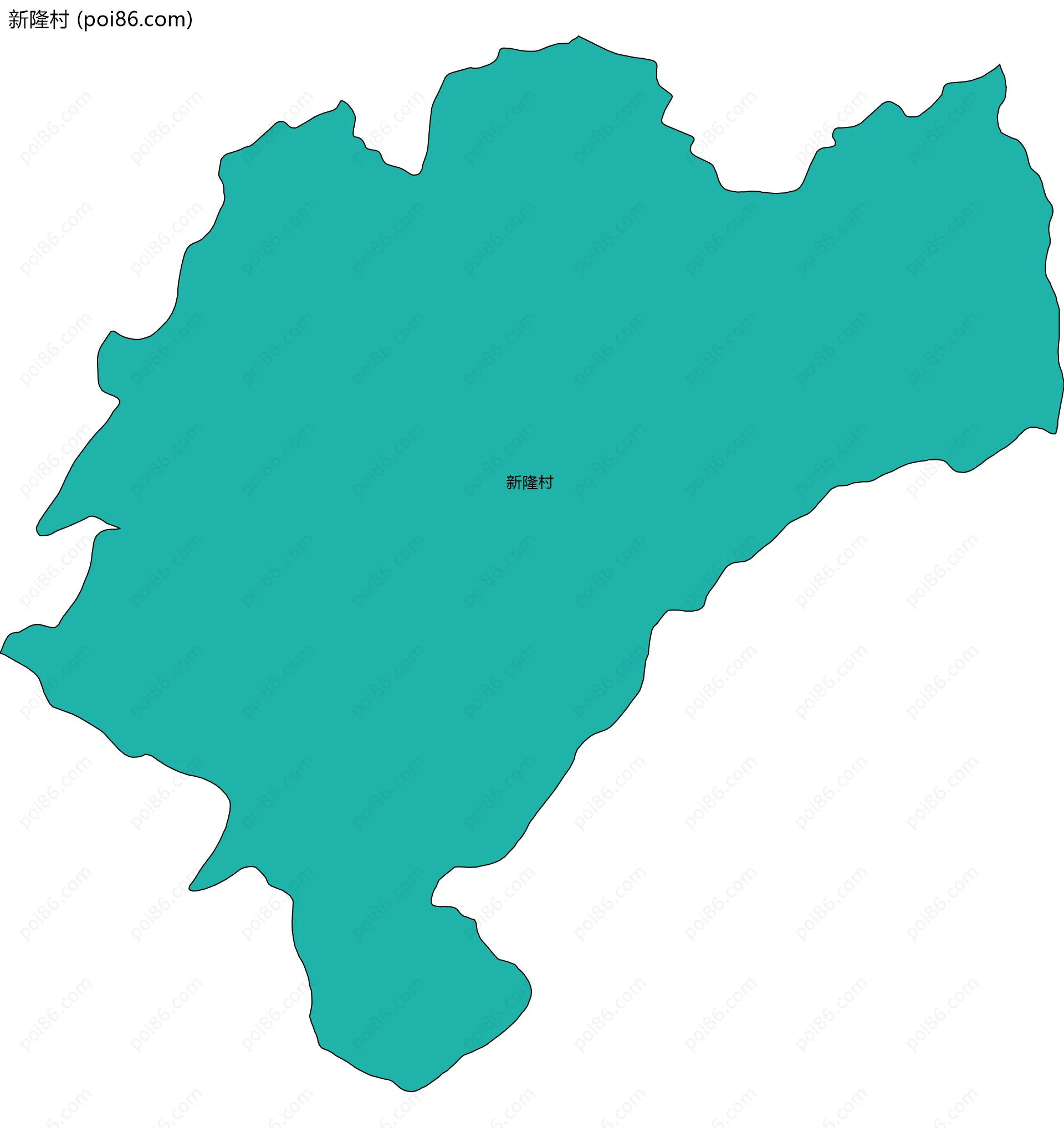 新隆村边界地图