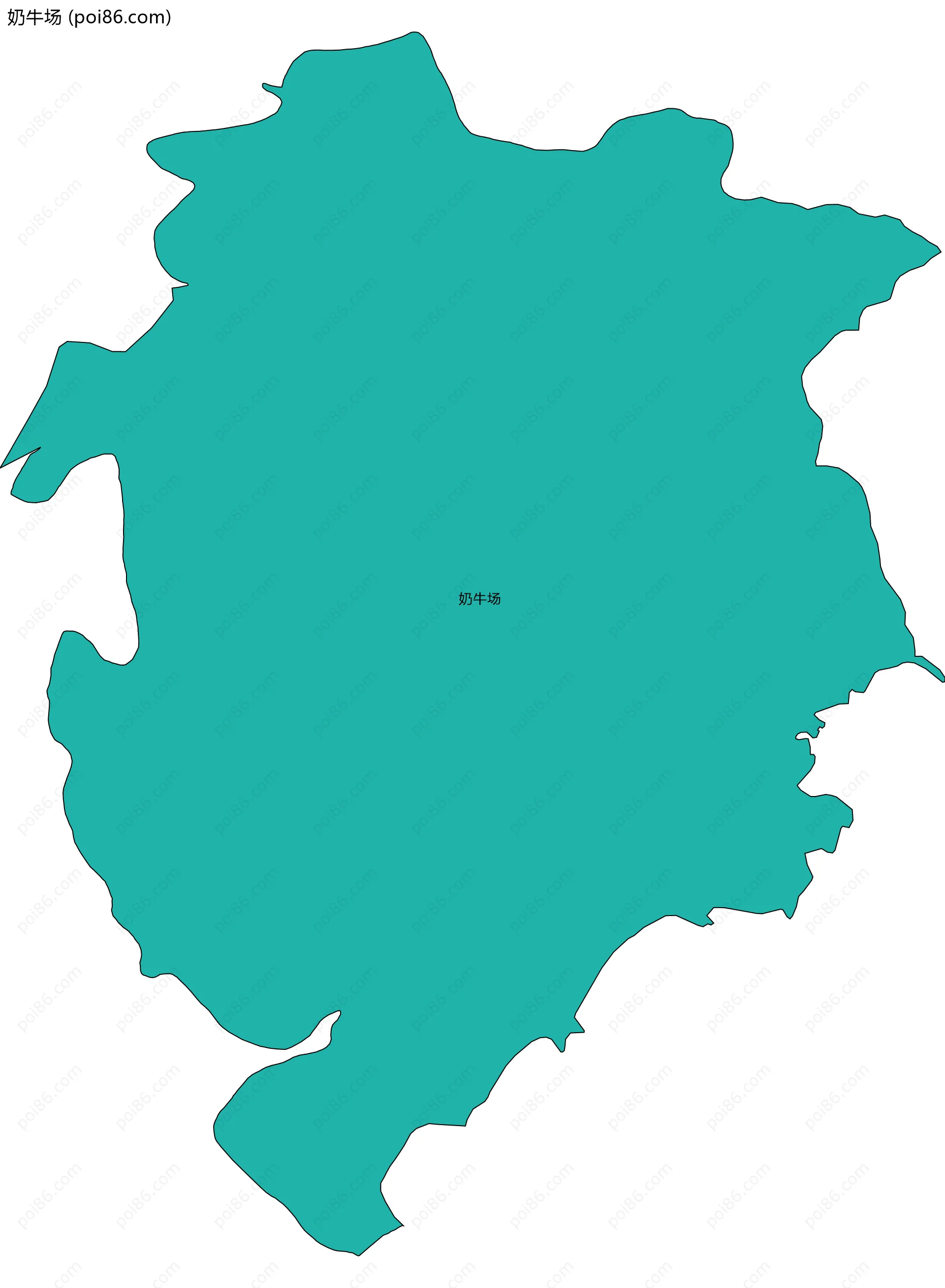 奶牛场边界地图