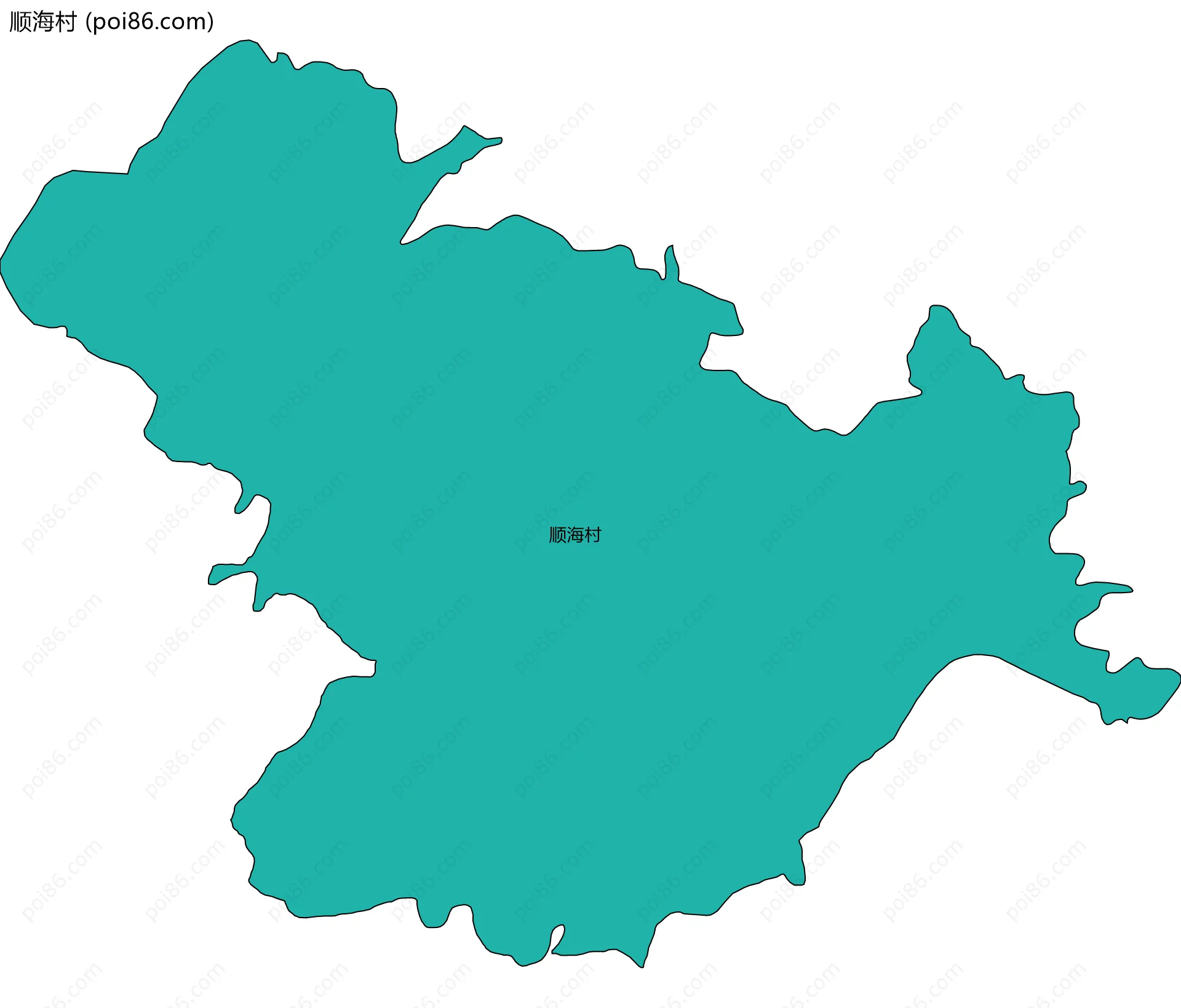 顺海村边界地图