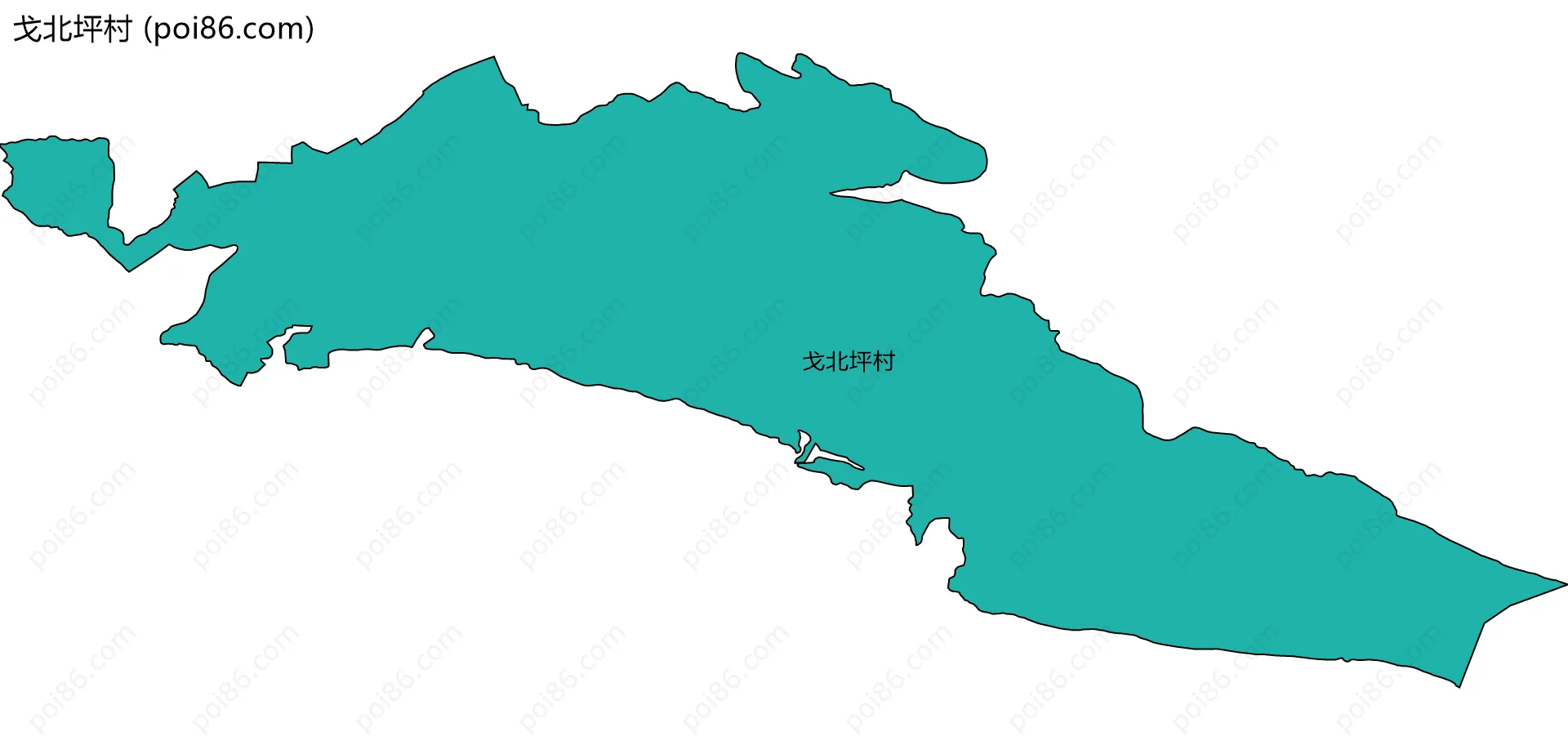 戈北坪村边界地图