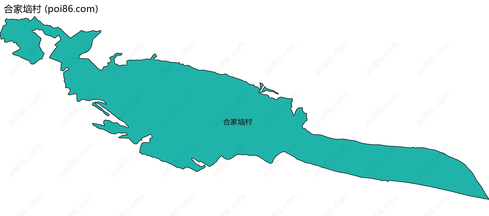 合家垴村边界地图