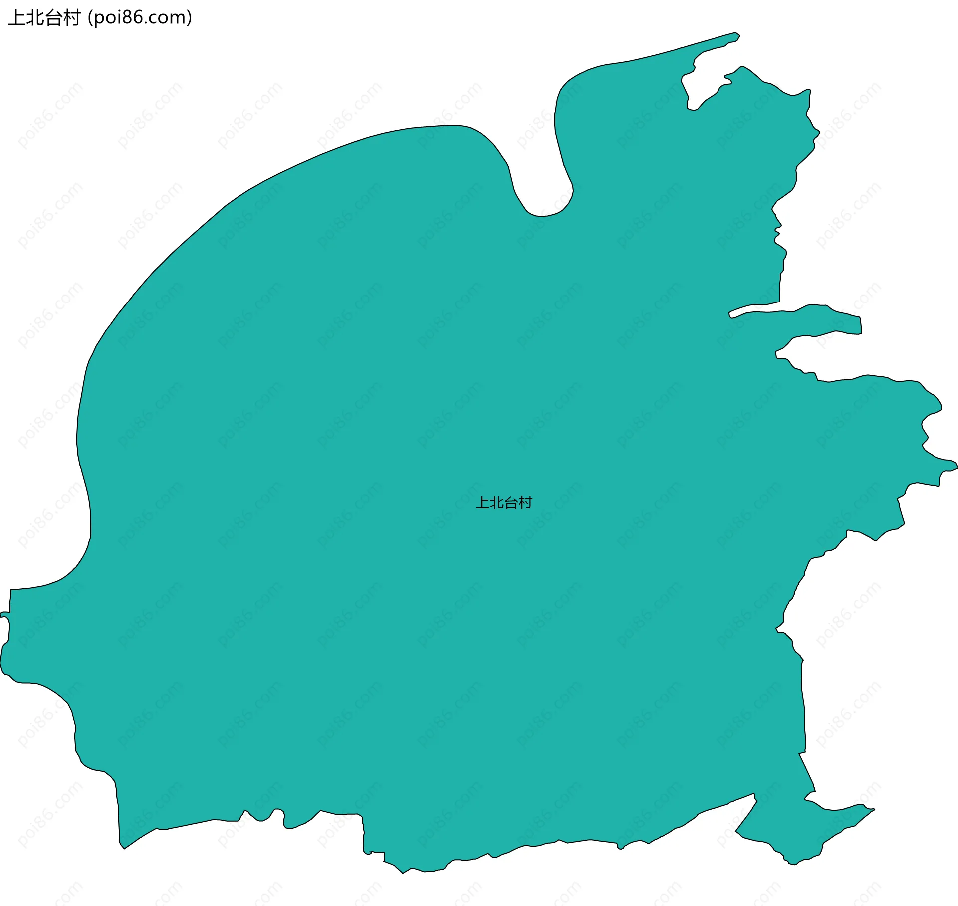 上北台村边界地图