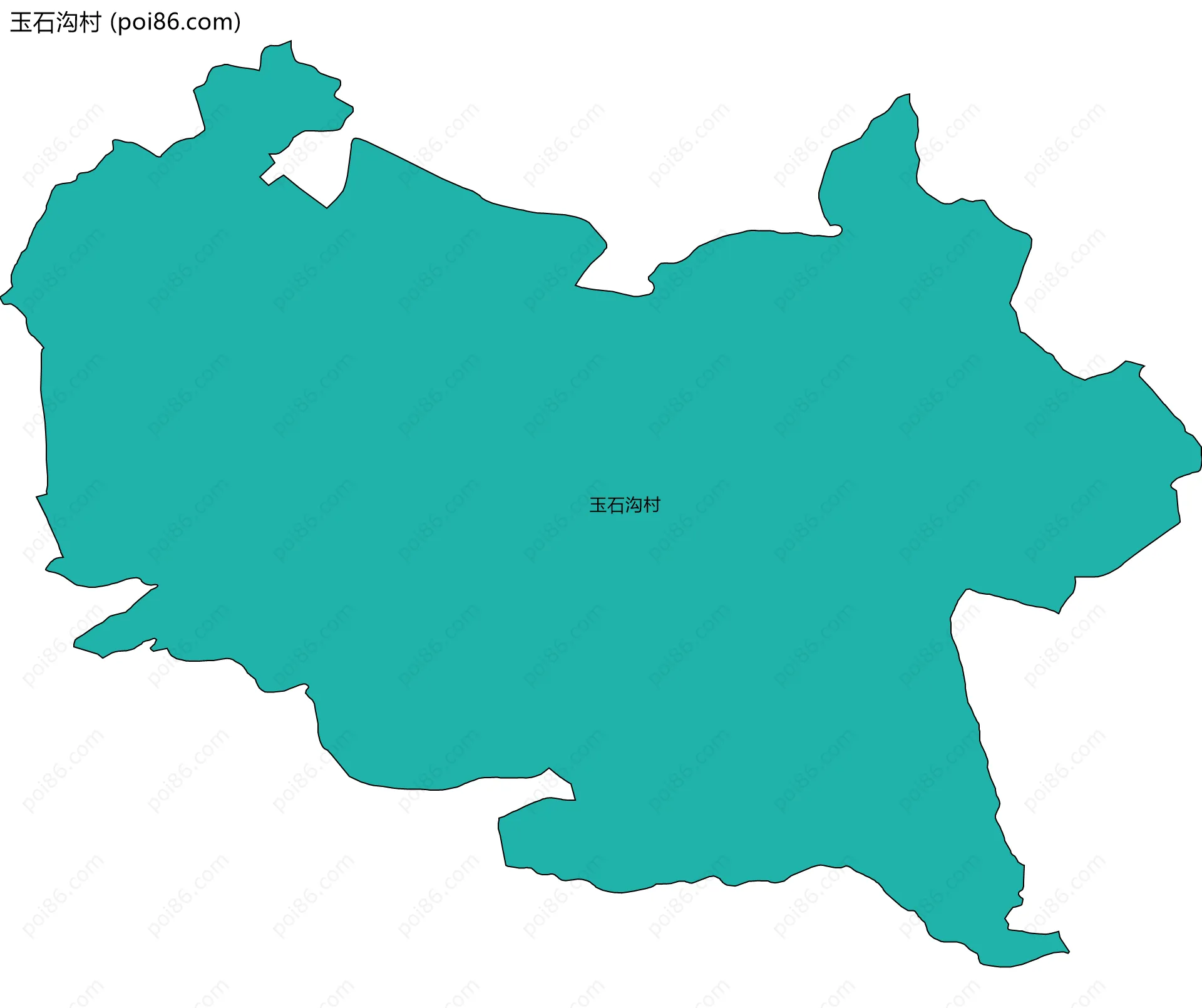 玉石沟村边界地图