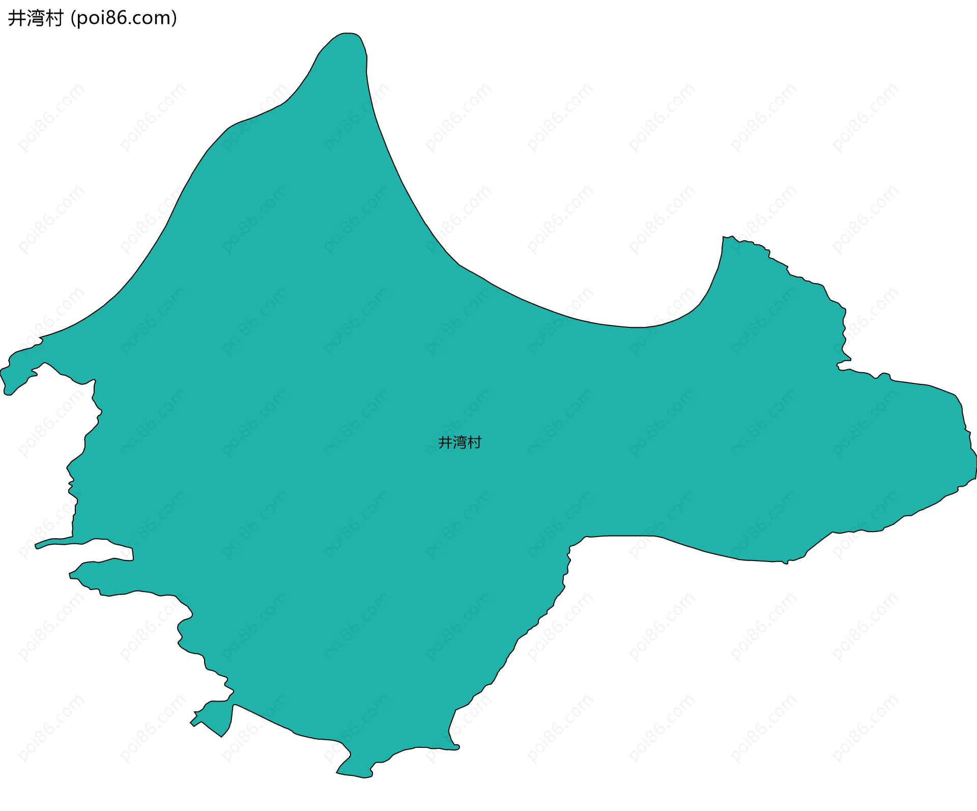 井湾村边界地图