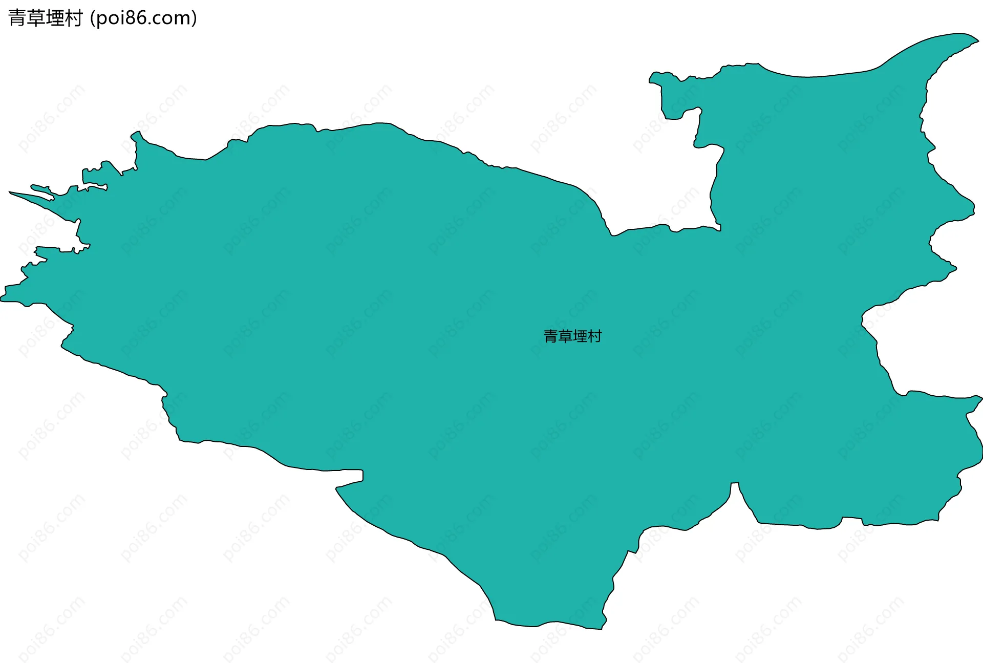 青草堙村边界地图