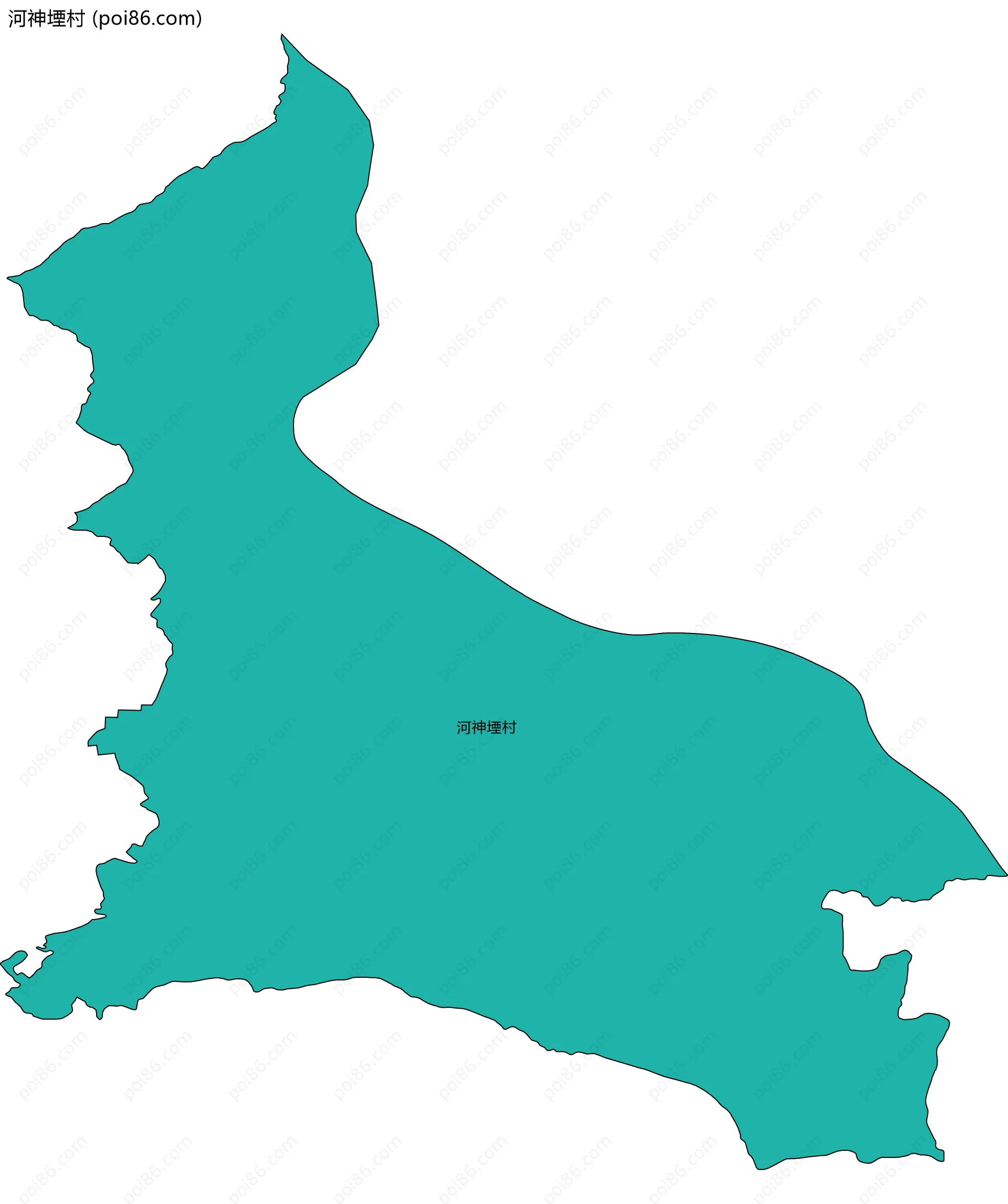 河神堙村边界地图