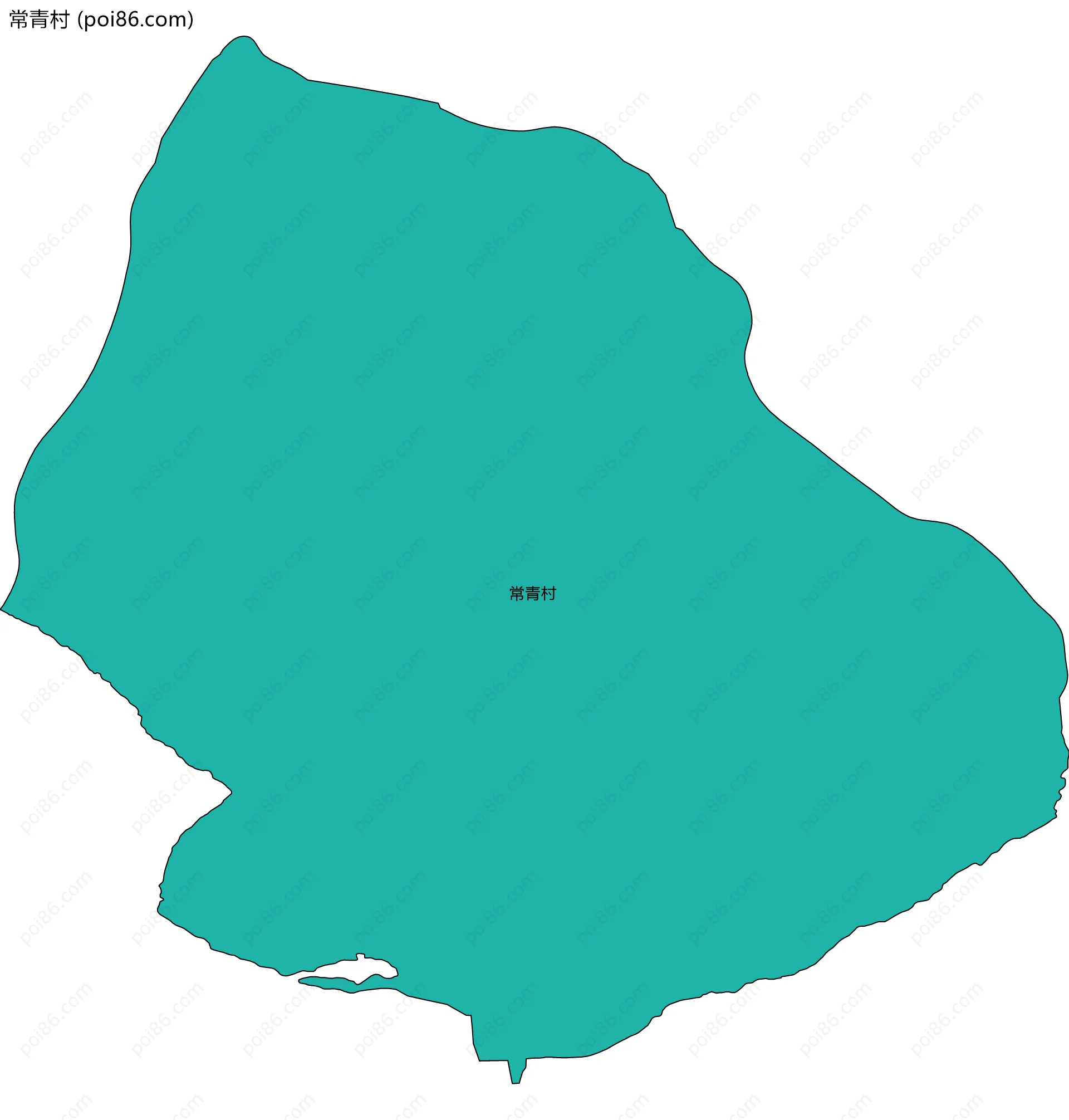 常青村边界地图