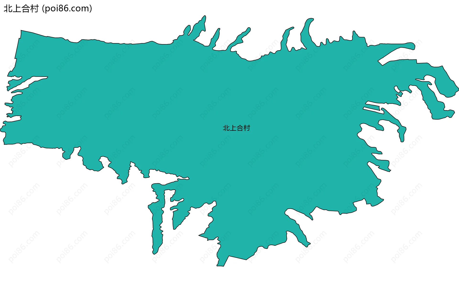 北上合村边界地图