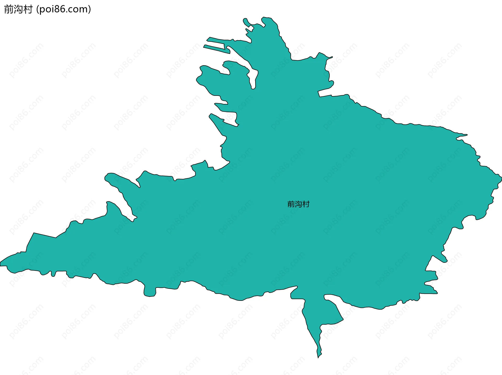 前沟村边界地图