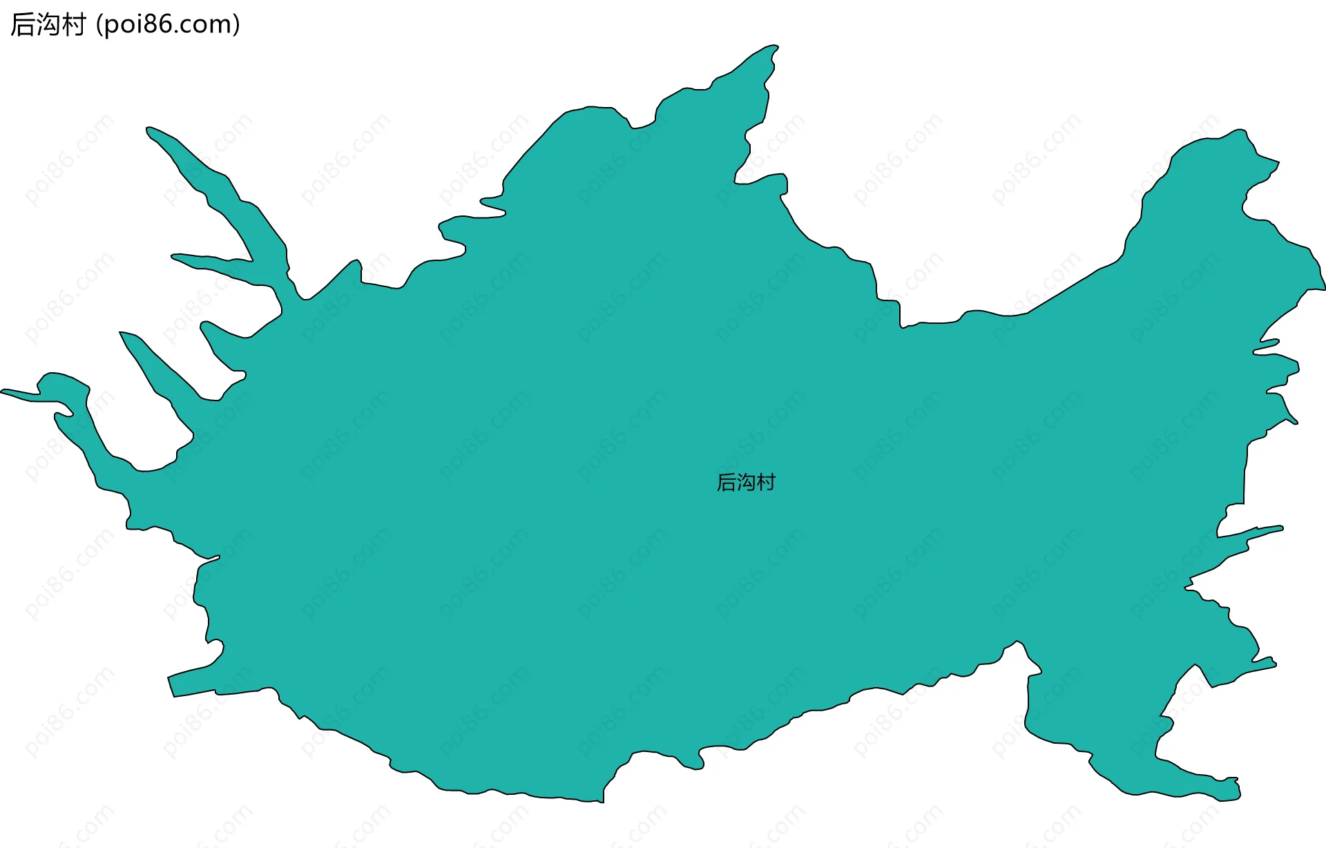 后沟村边界地图