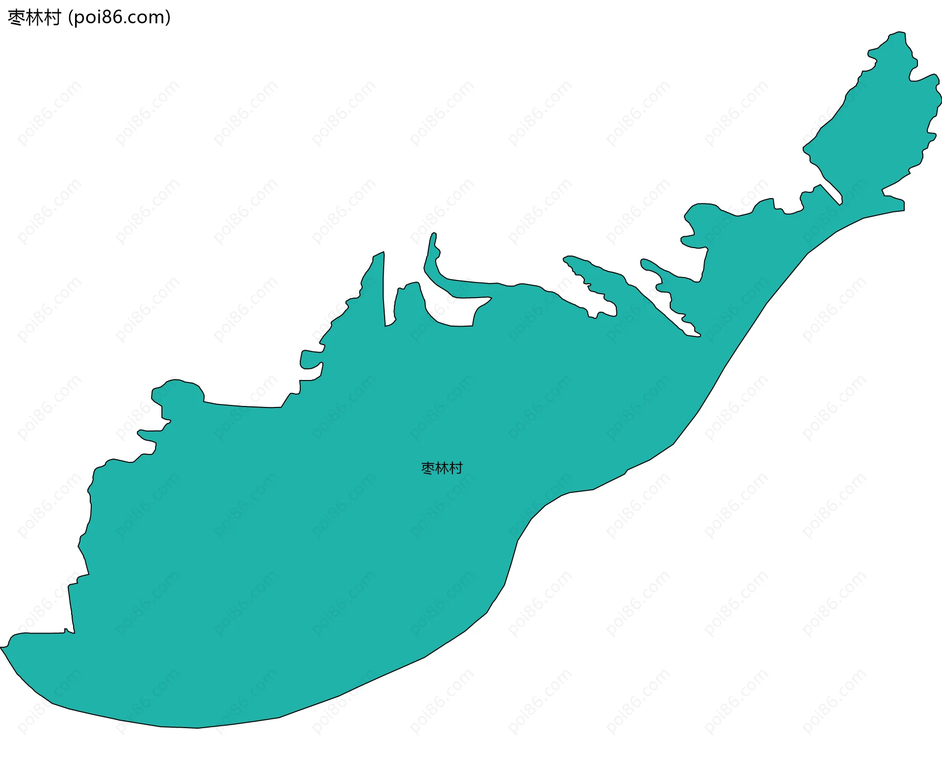 枣林村边界地图