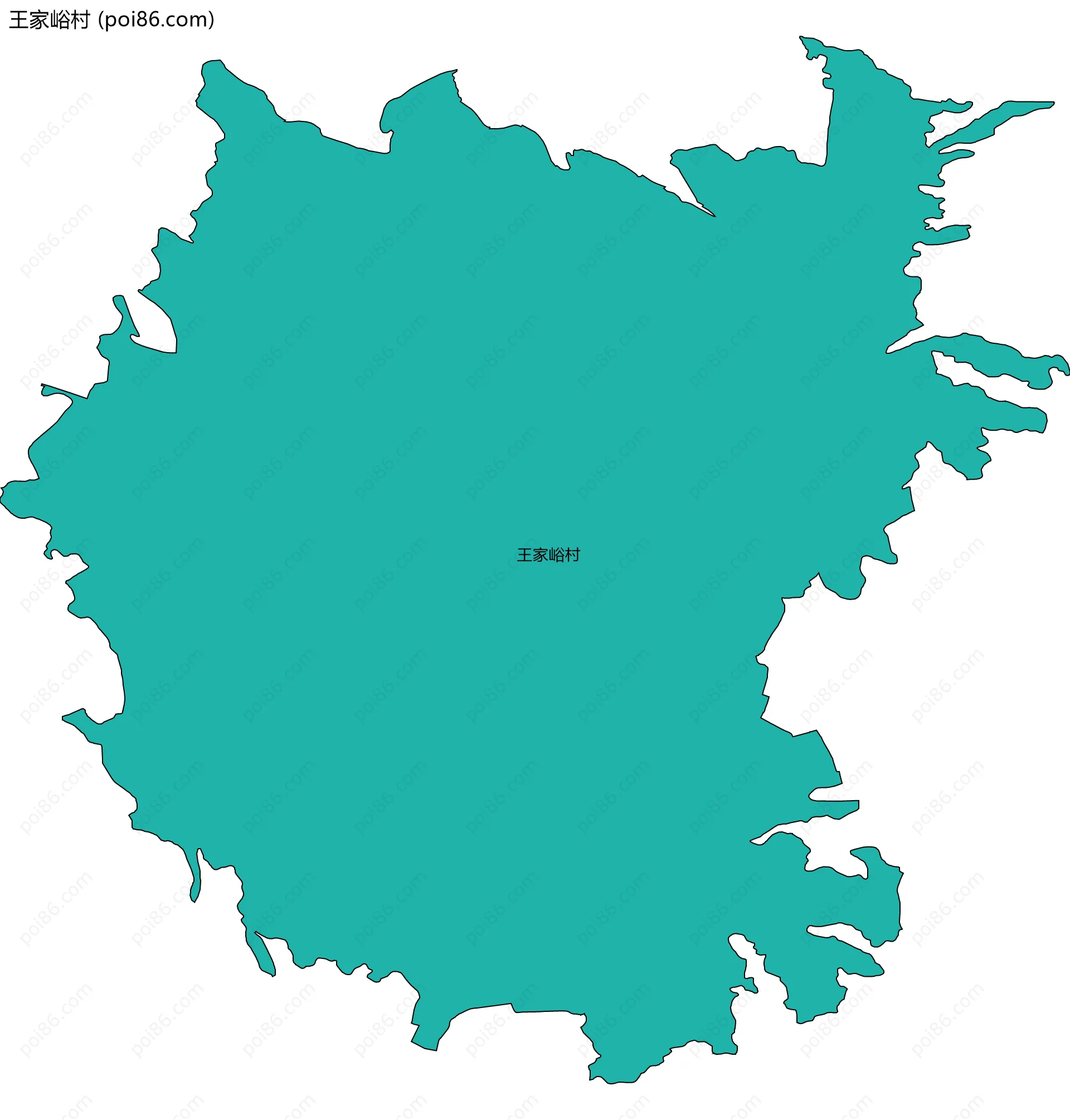 王家峪村边界地图