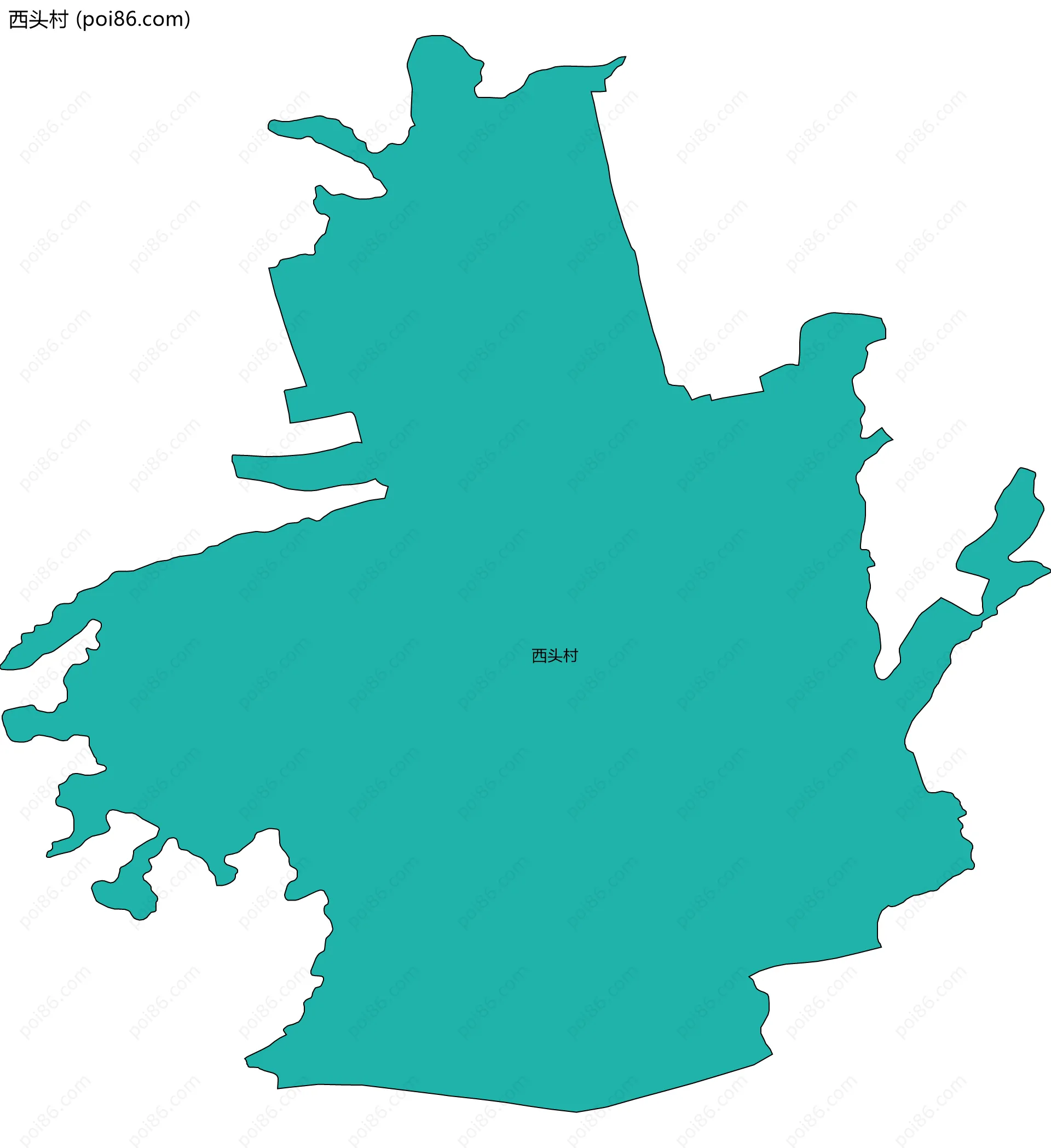 西头村边界地图