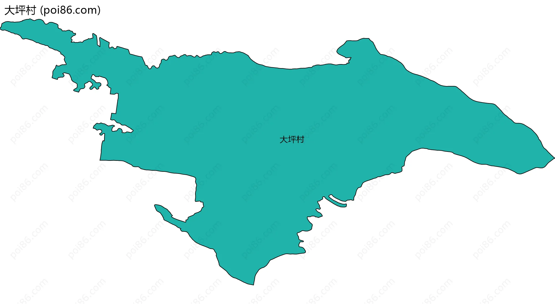 大坪村边界地图