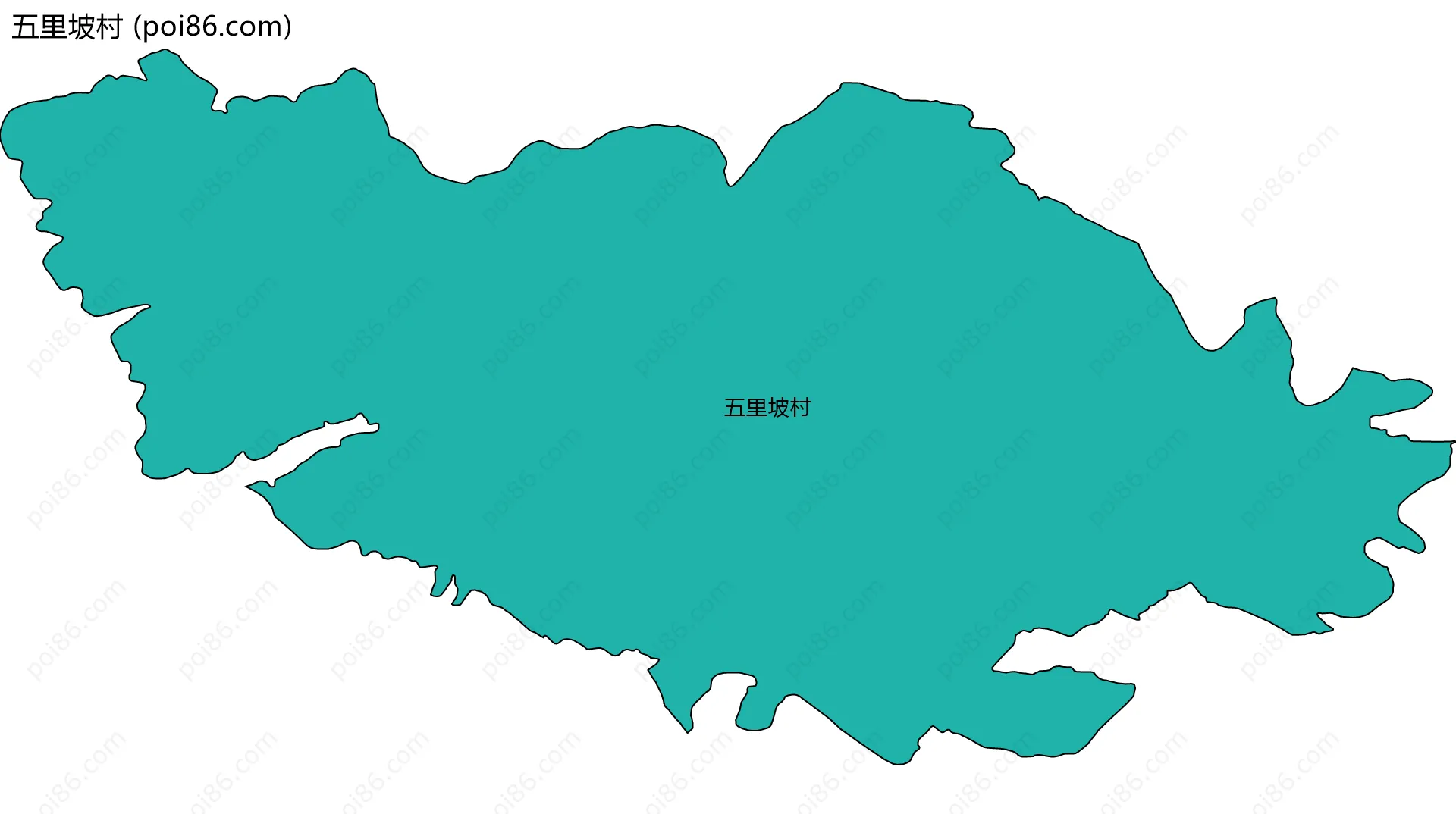 五里坡村边界地图