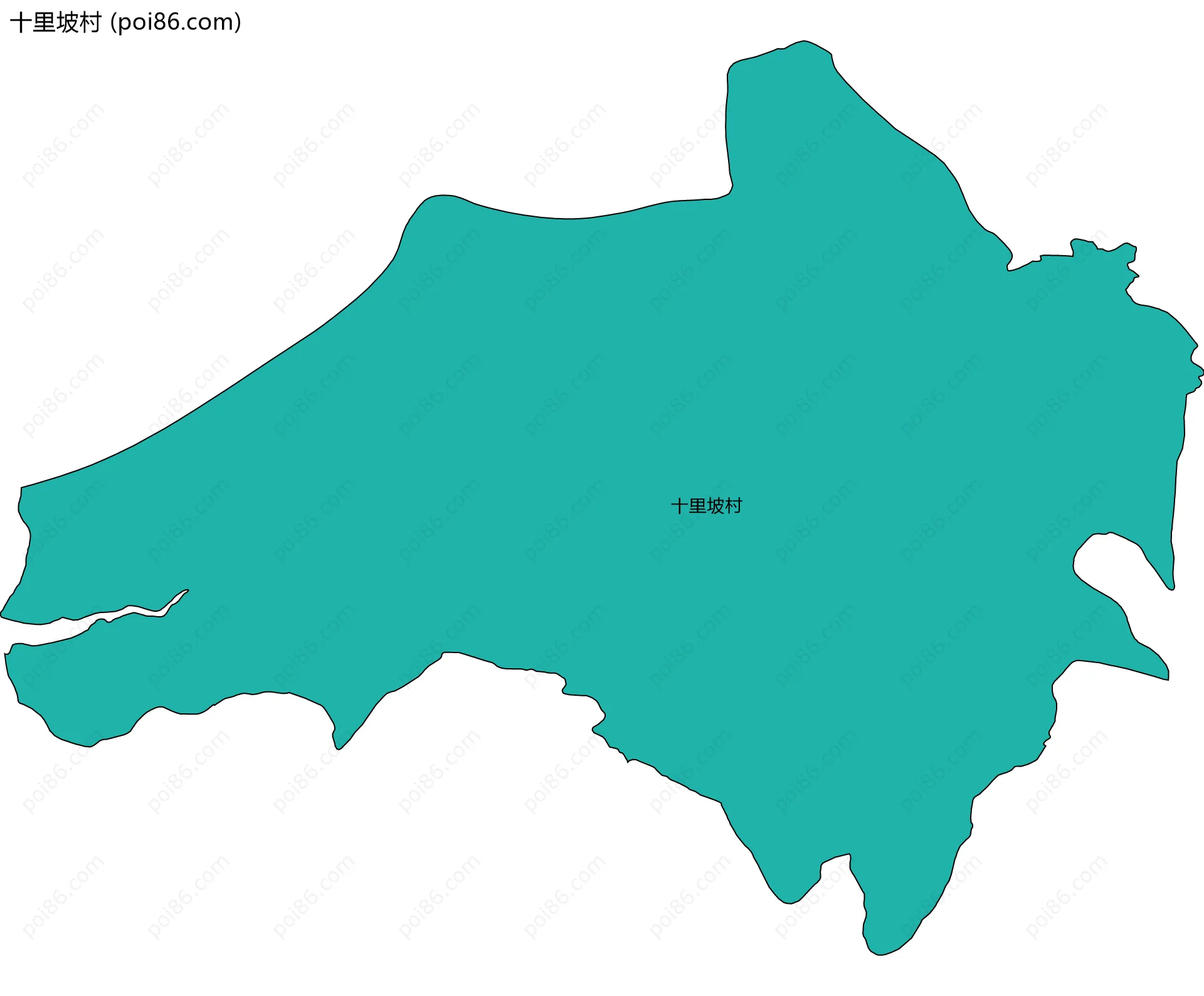 十里坡村边界地图