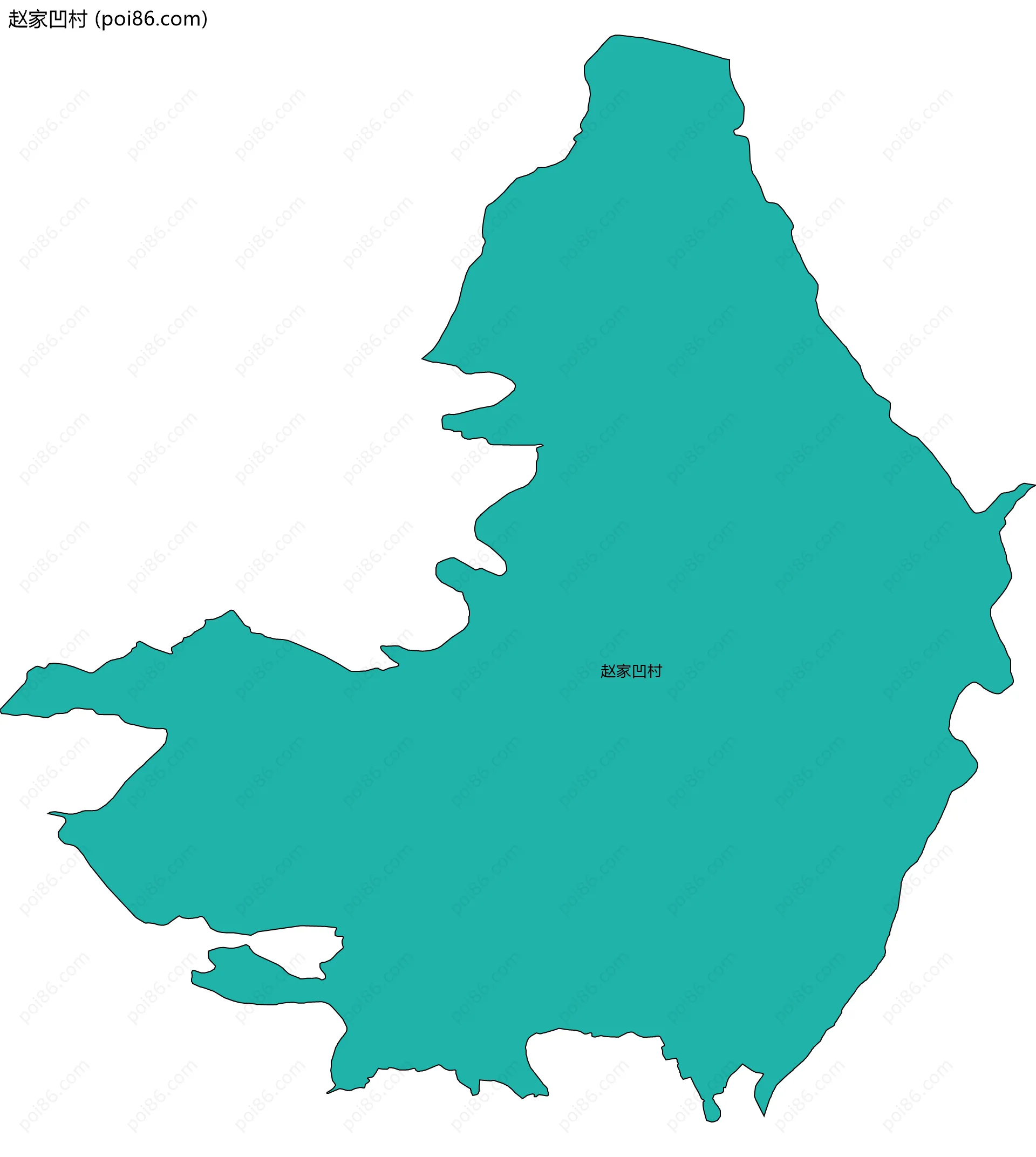 赵家凹村边界地图