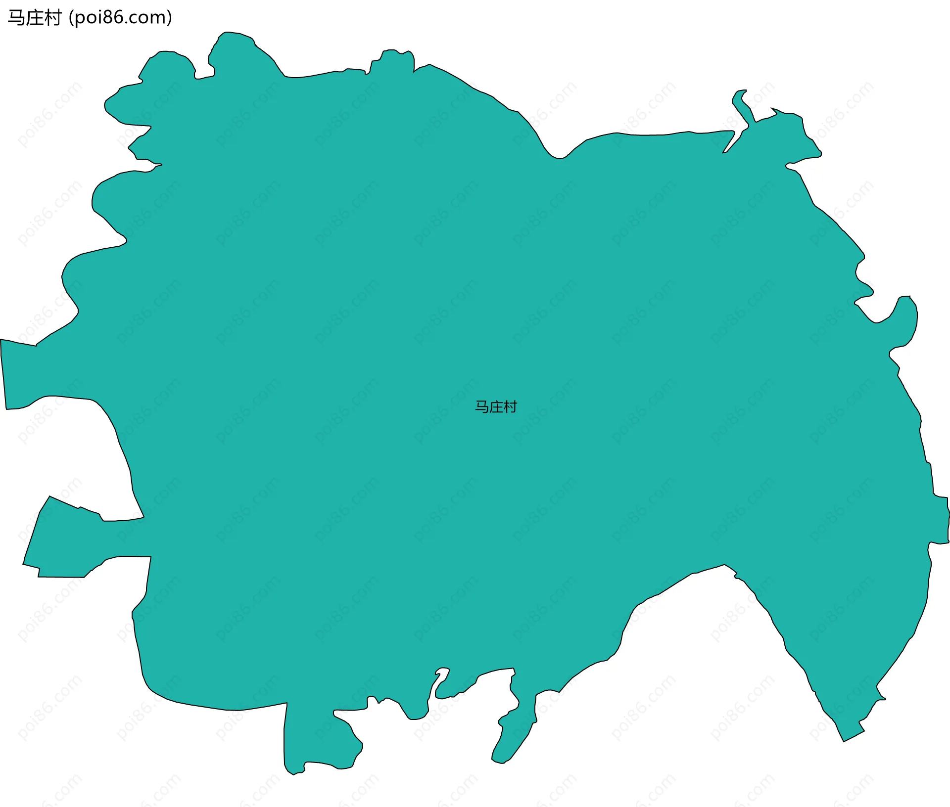 马庄村边界地图