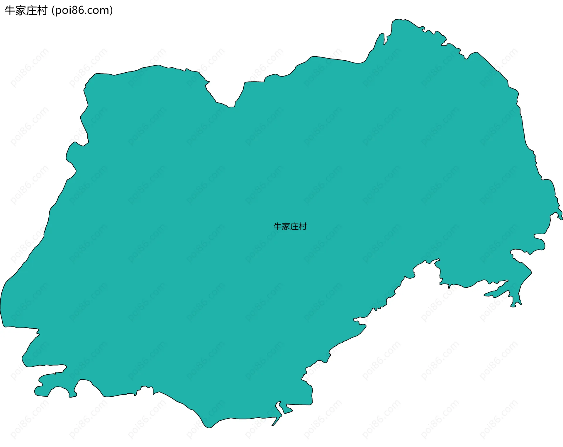 牛家庄村边界地图