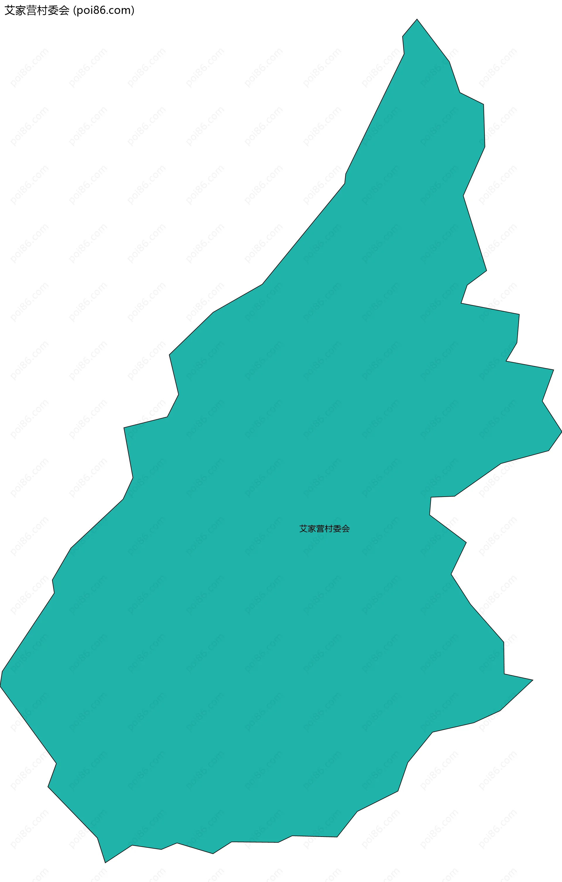 艾家营村委会边界地图