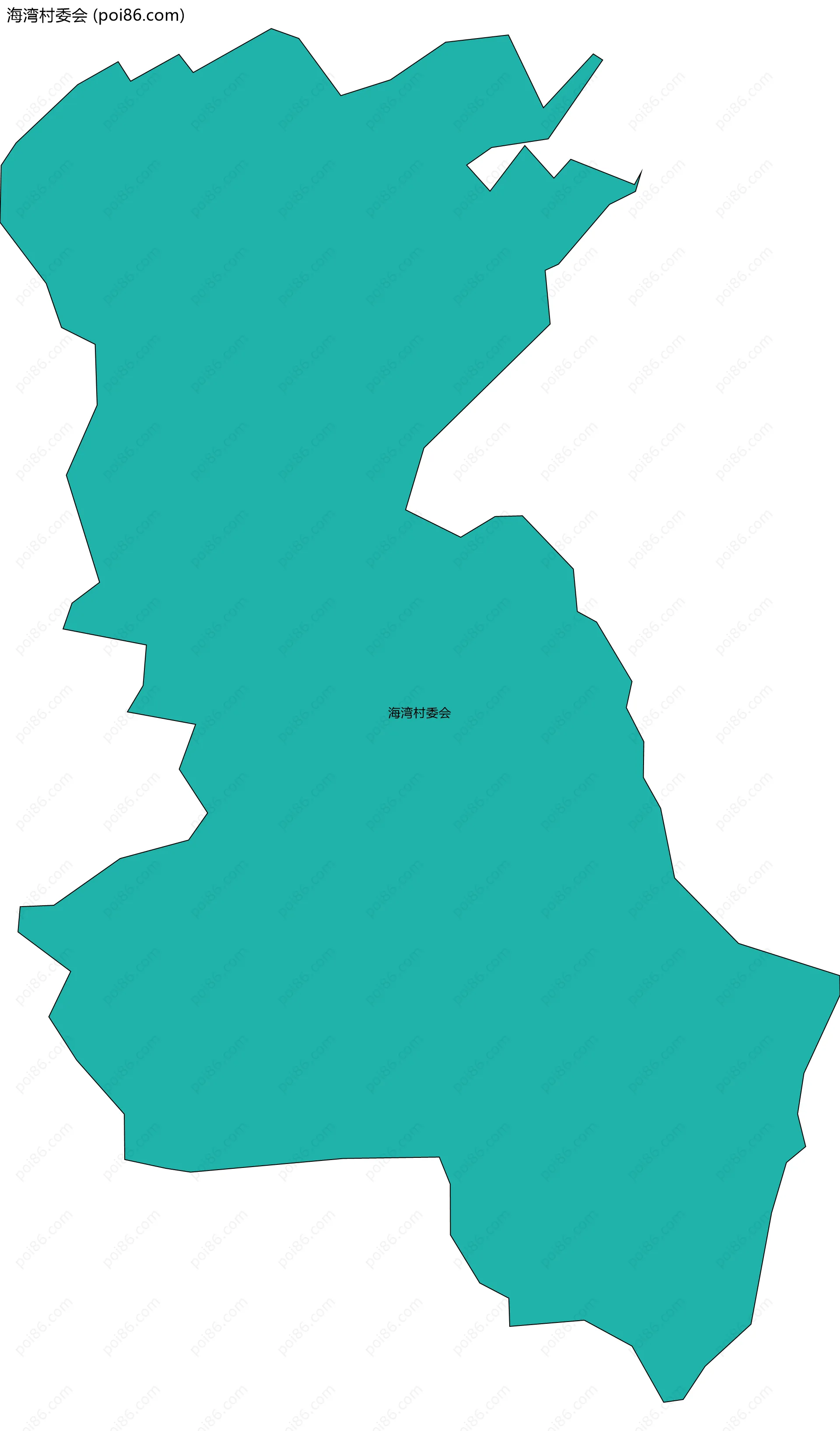 海湾村委会边界地图