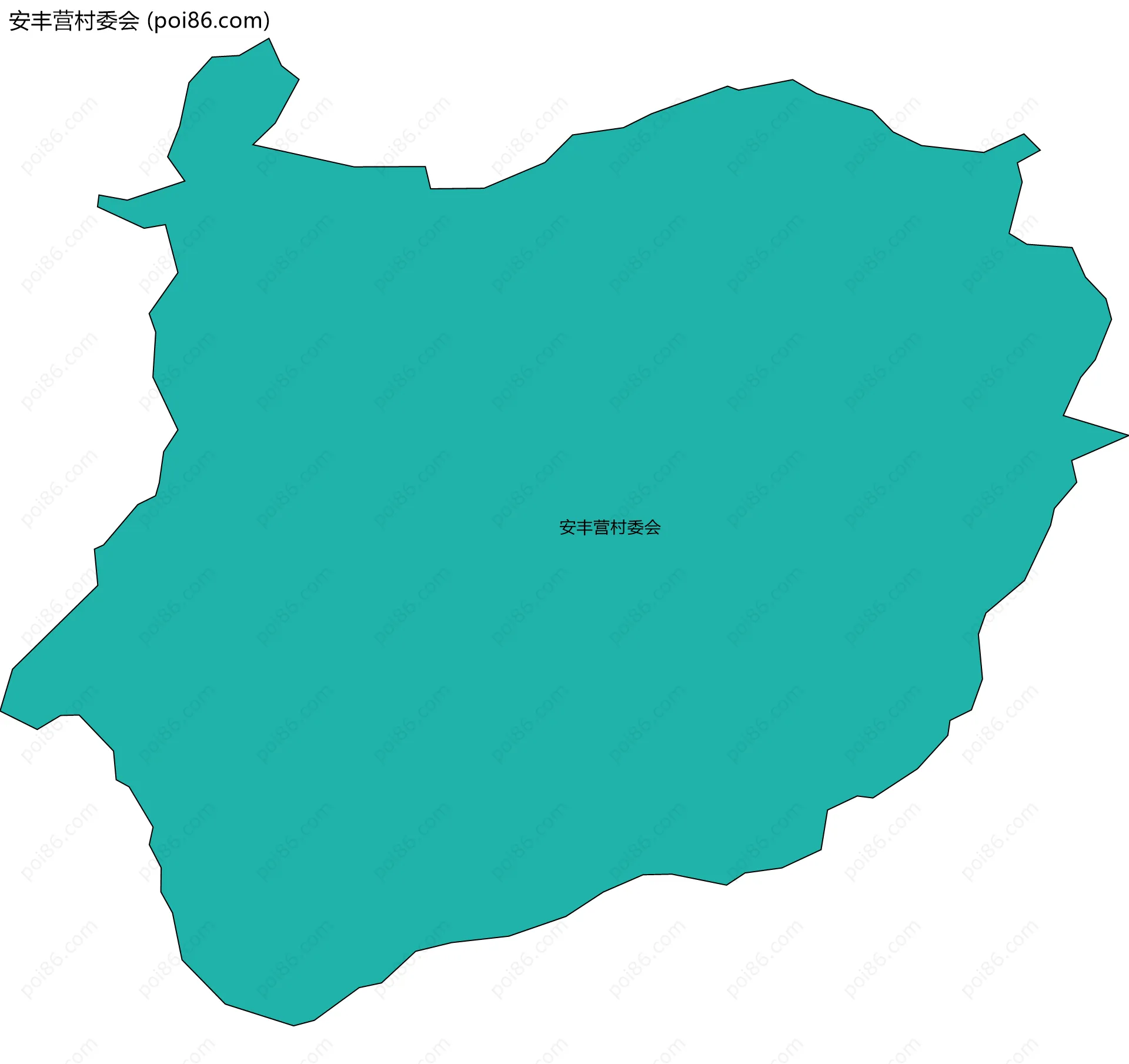 安丰营村委会边界地图