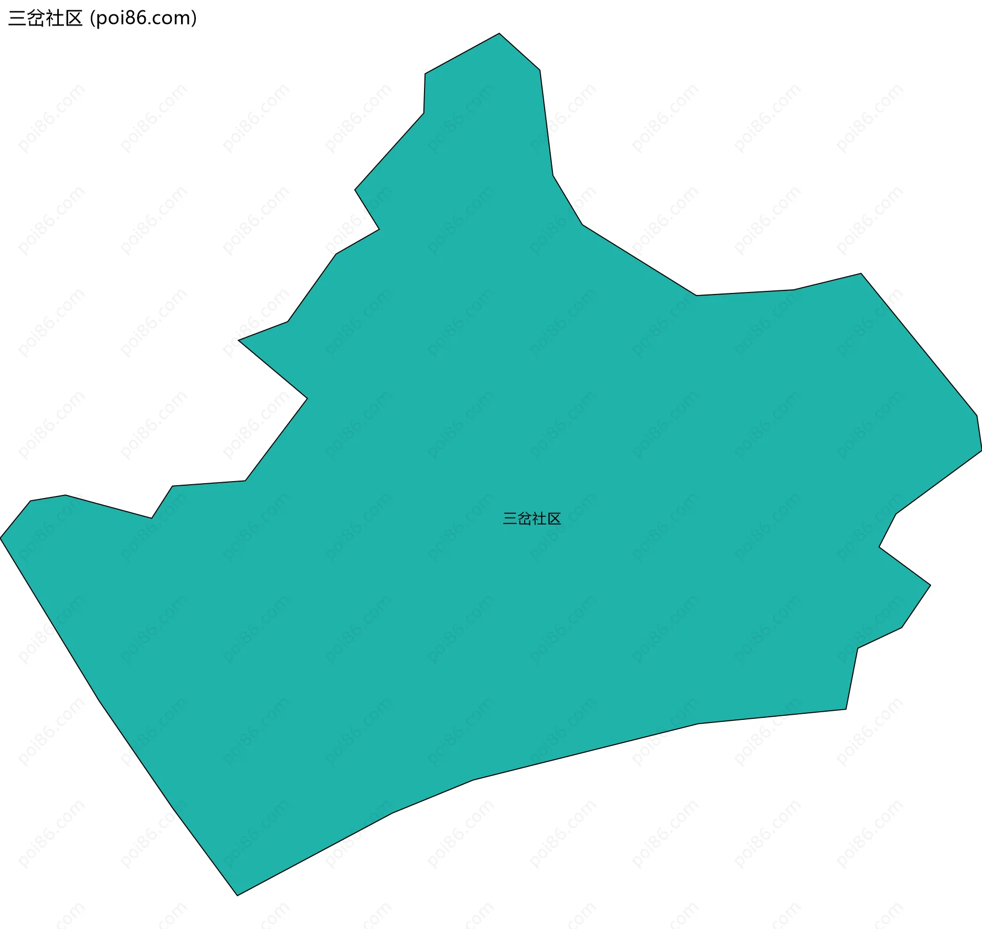 三岔社区边界地图