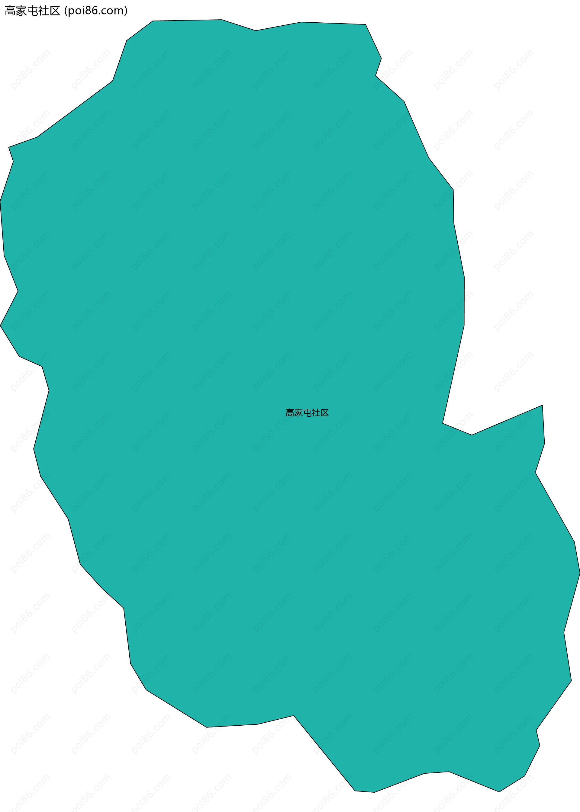 高家屯社区边界地图