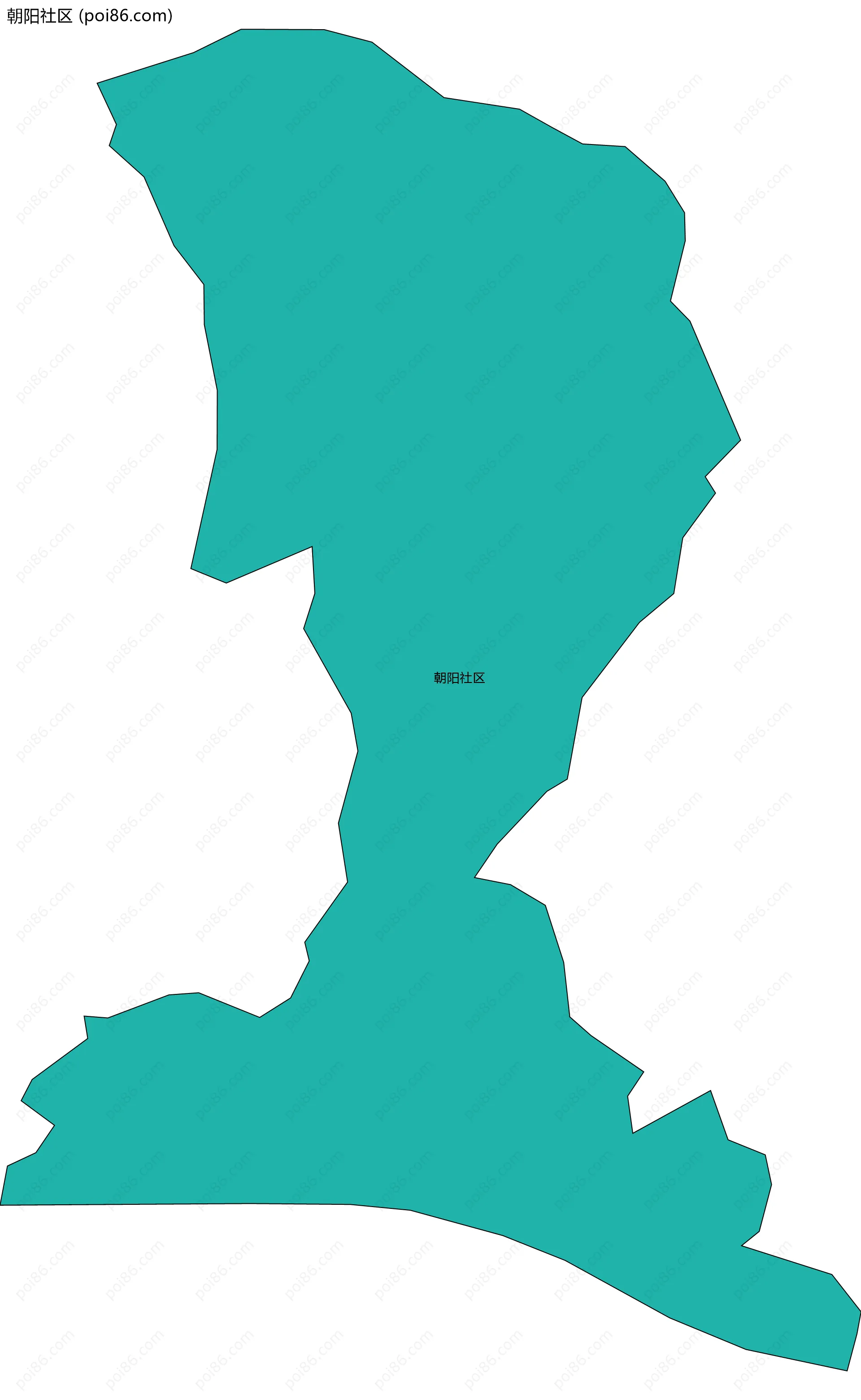朝阳社区边界地图