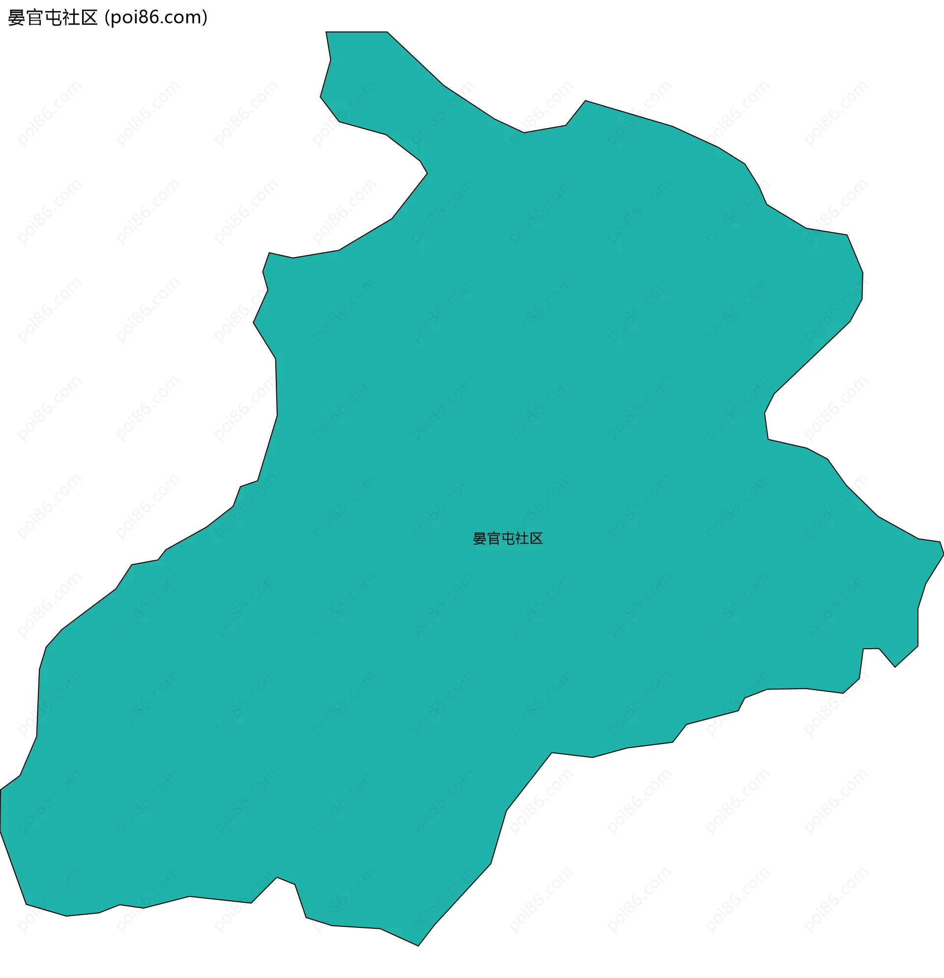 晏官屯社区边界地图