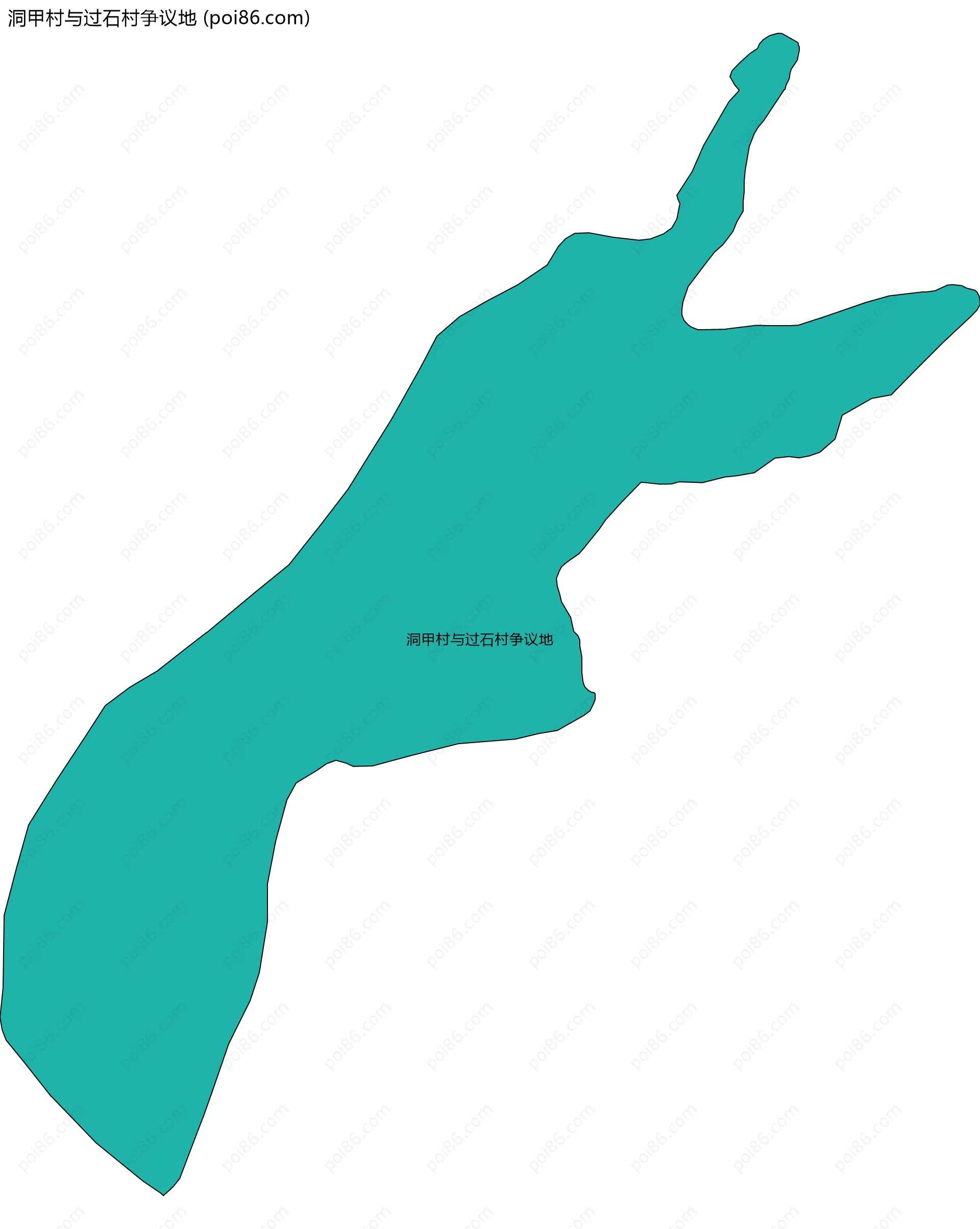 洞甲村与过石村争议地边界地图