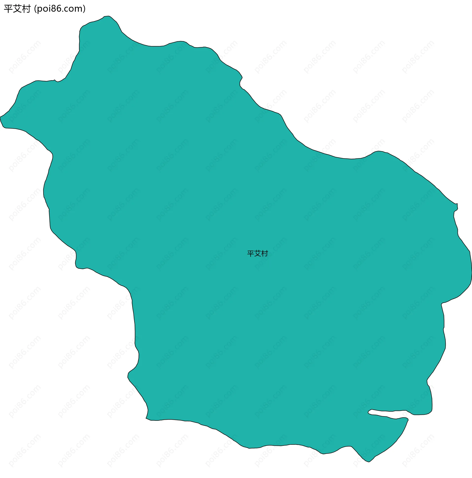 平艾村边界地图