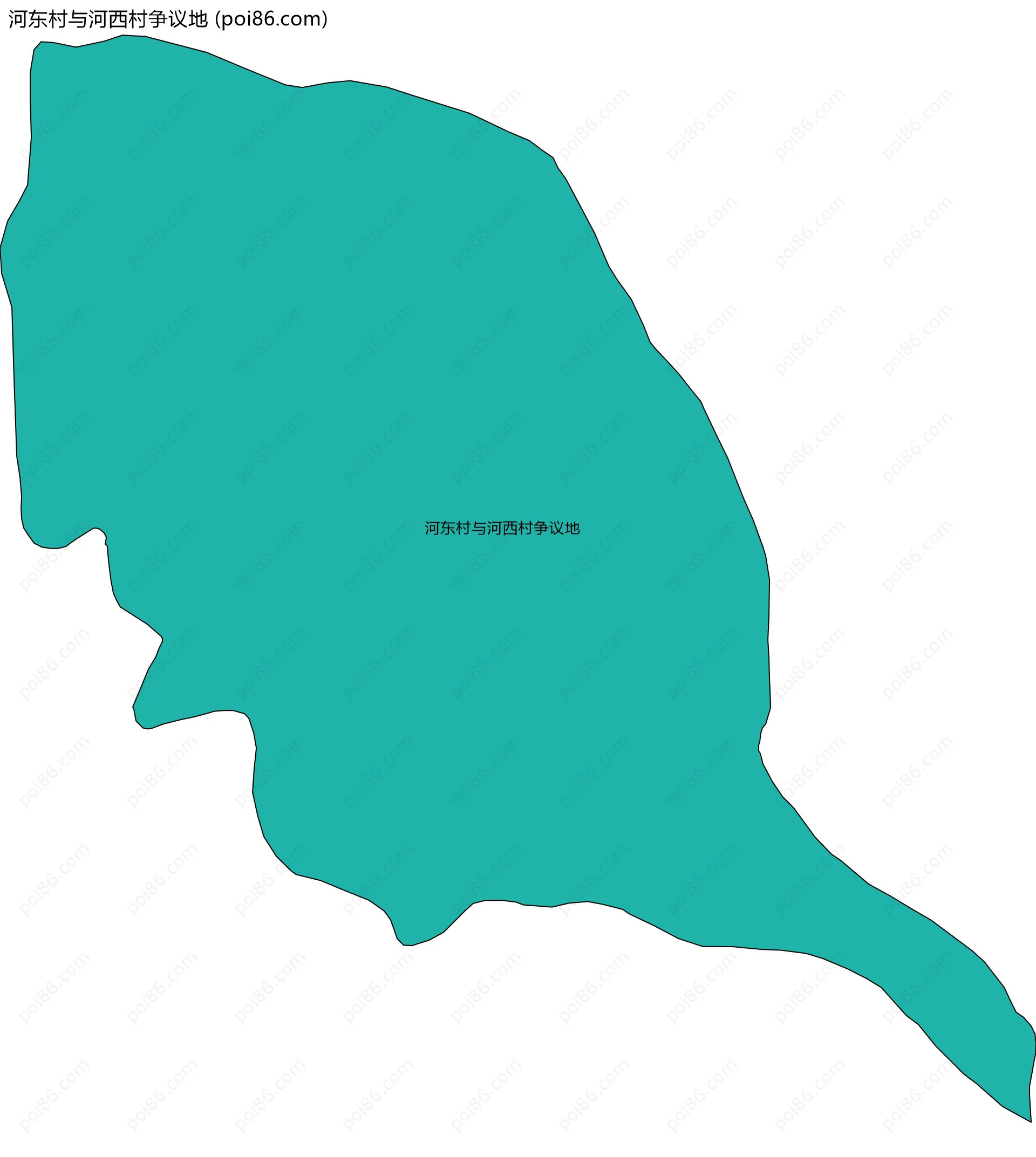河东村与河西村争议地边界地图