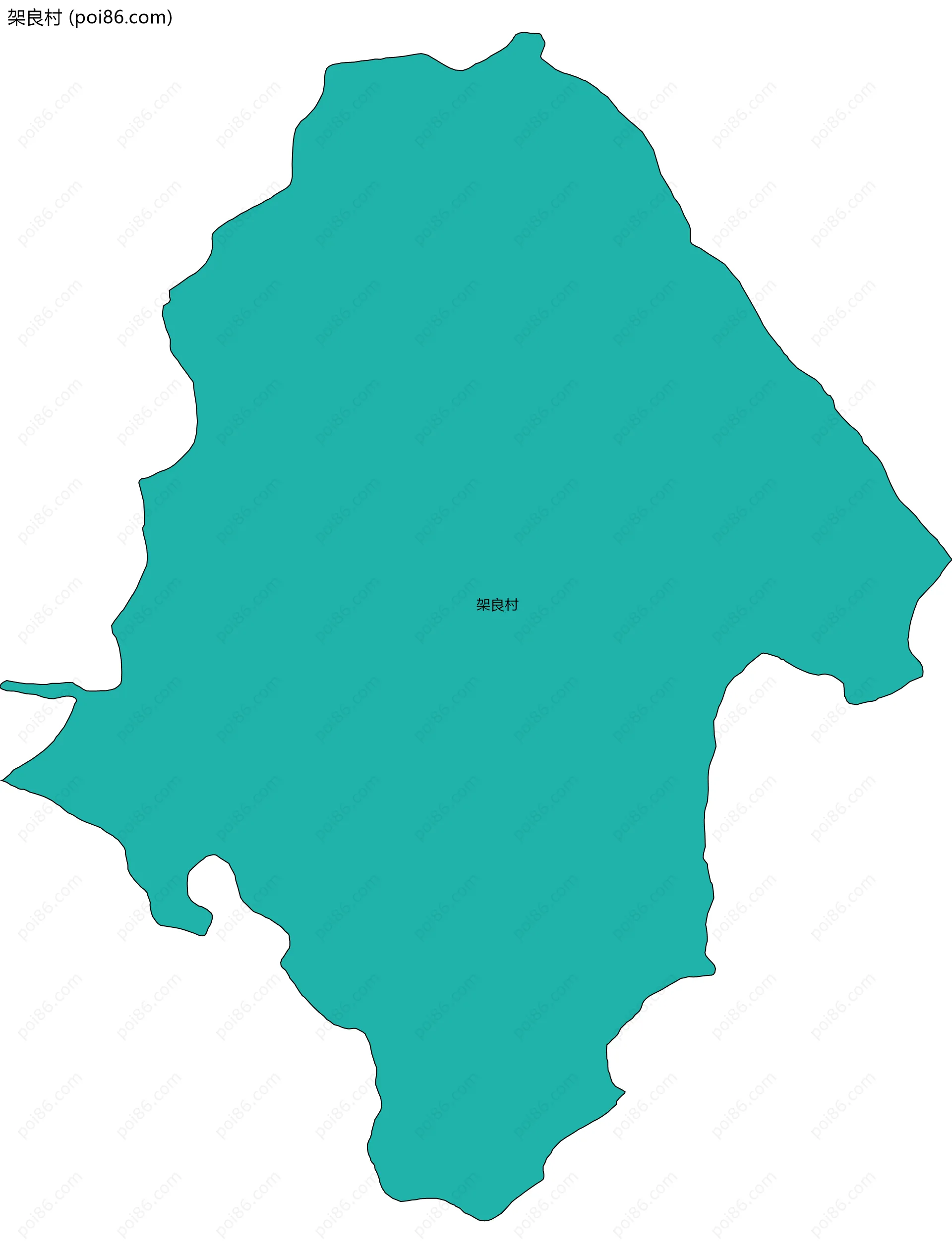 架良村边界地图