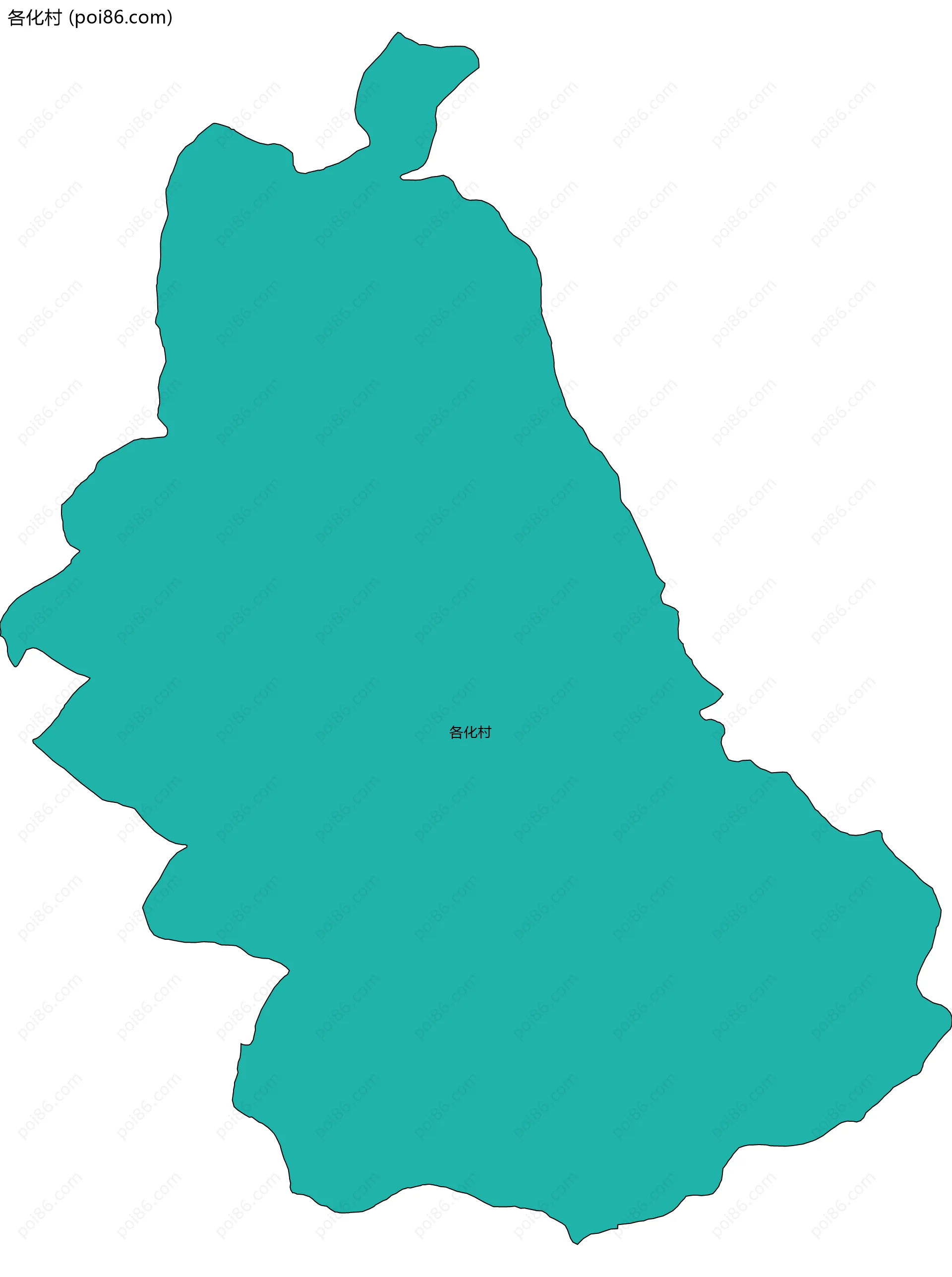 各化村边界地图