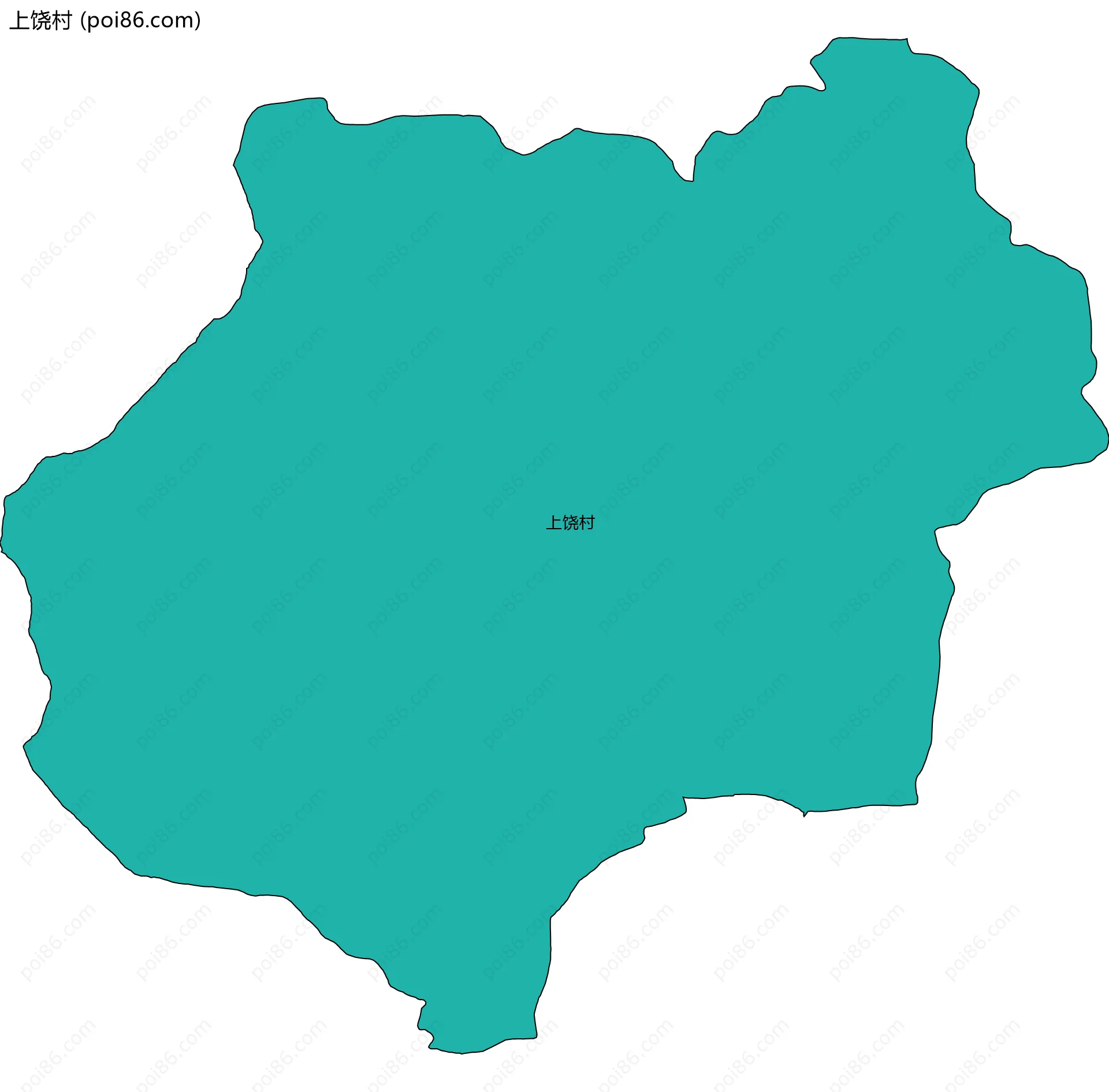 上饶村边界地图