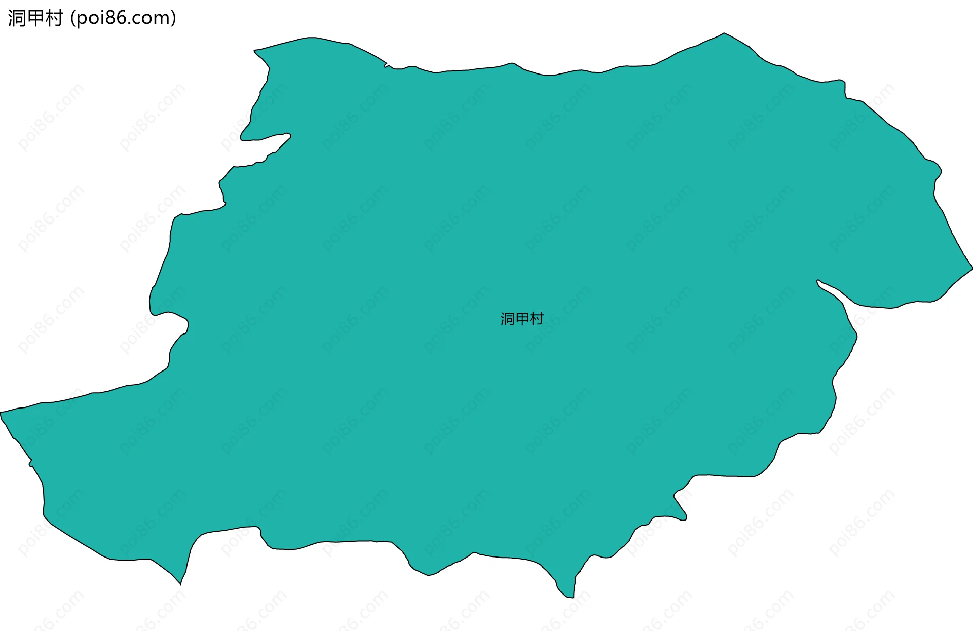 洞甲村边界地图