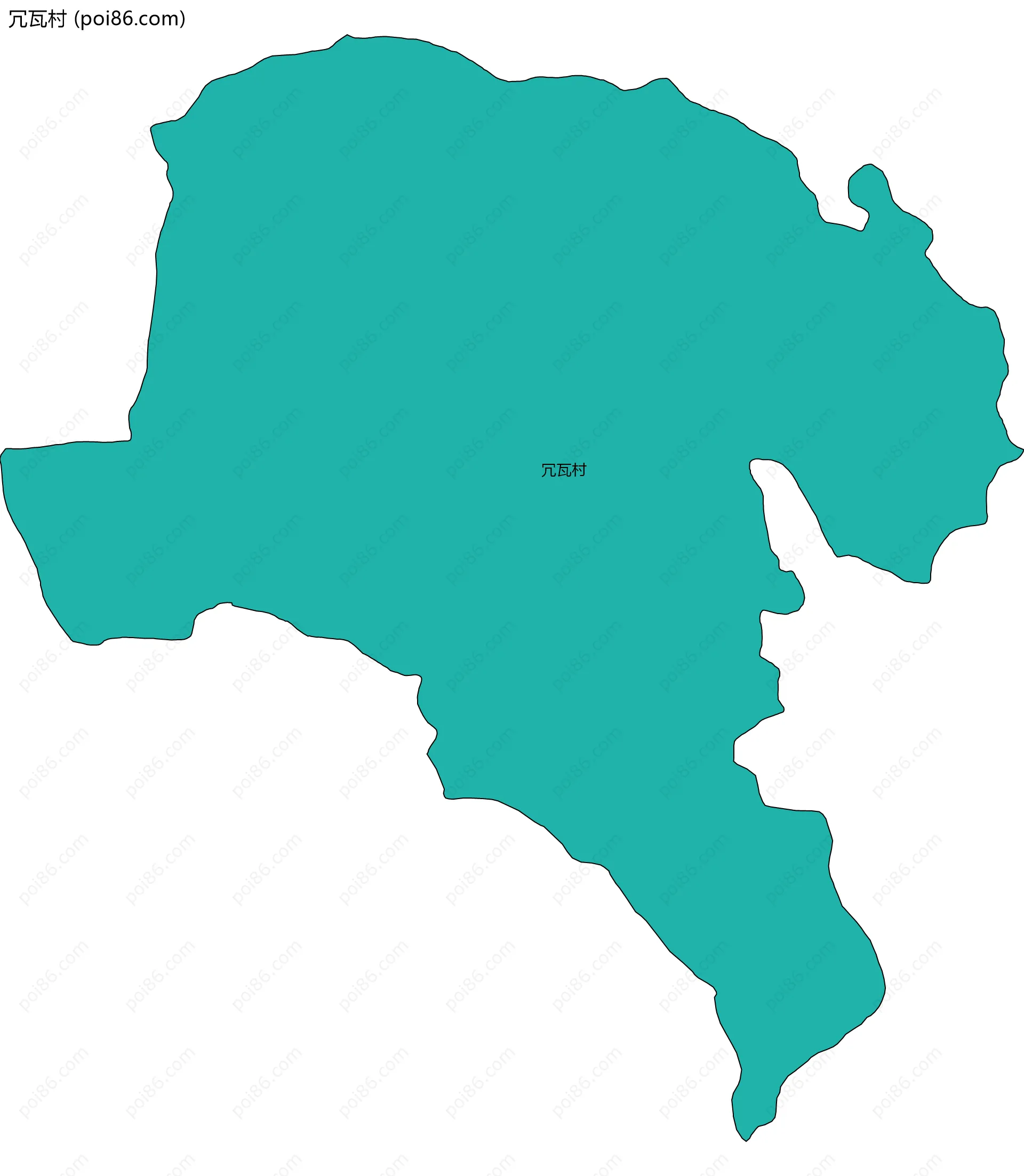 冗瓦村边界地图